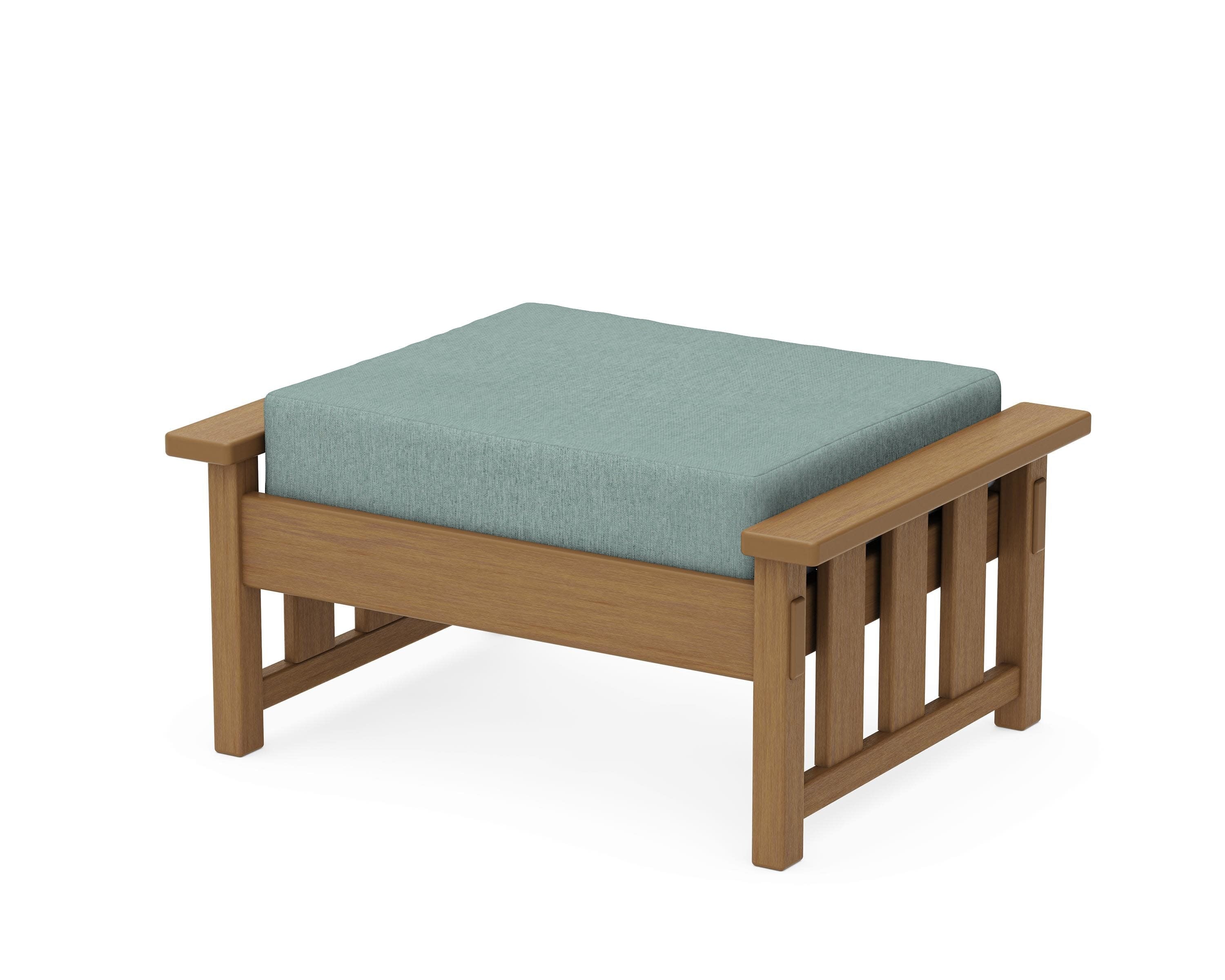 Acadia Deep Seating Ottoman in Natural / Glacier Spa