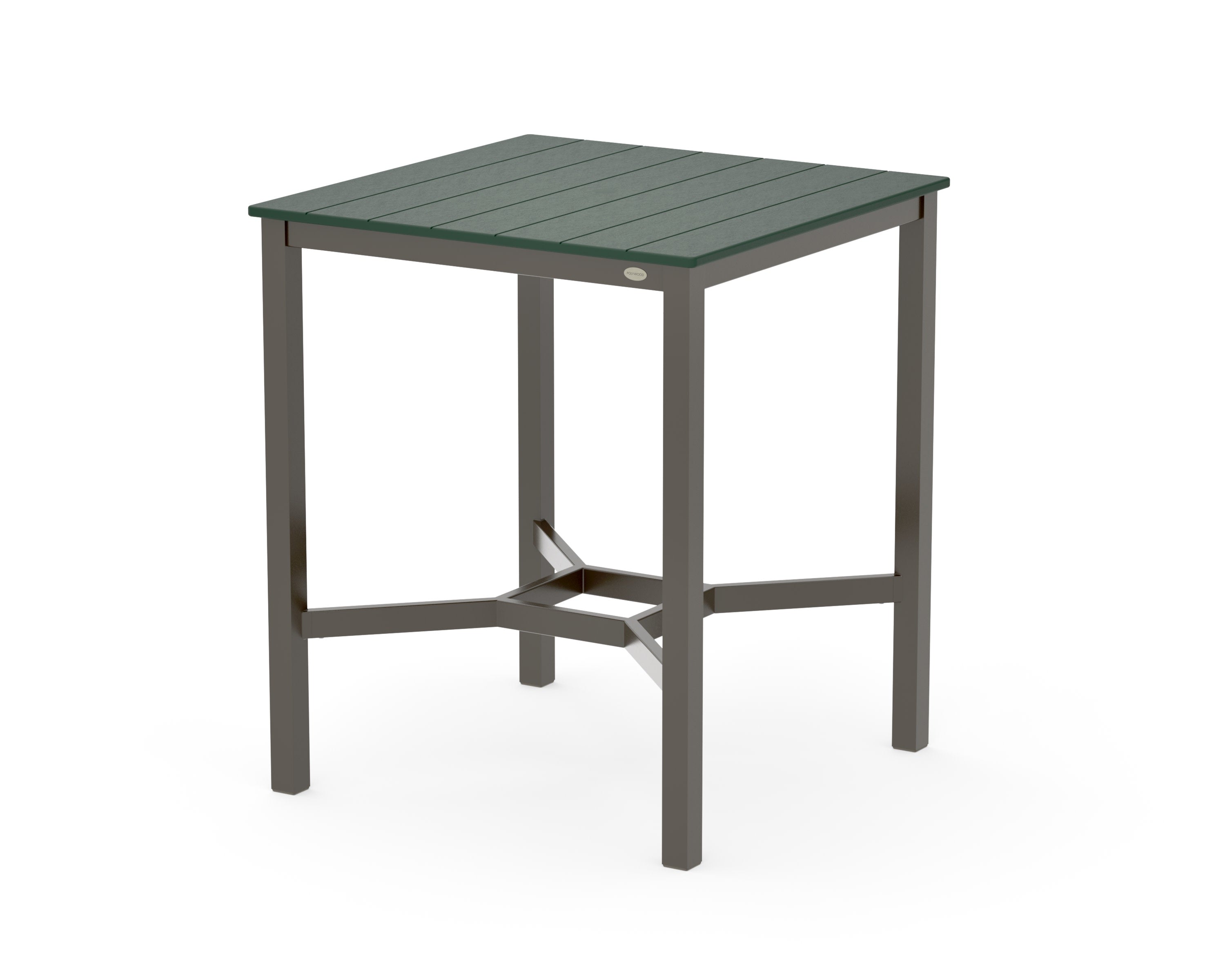 Main Street 36 x 36 Bar Table in Bronze / Green