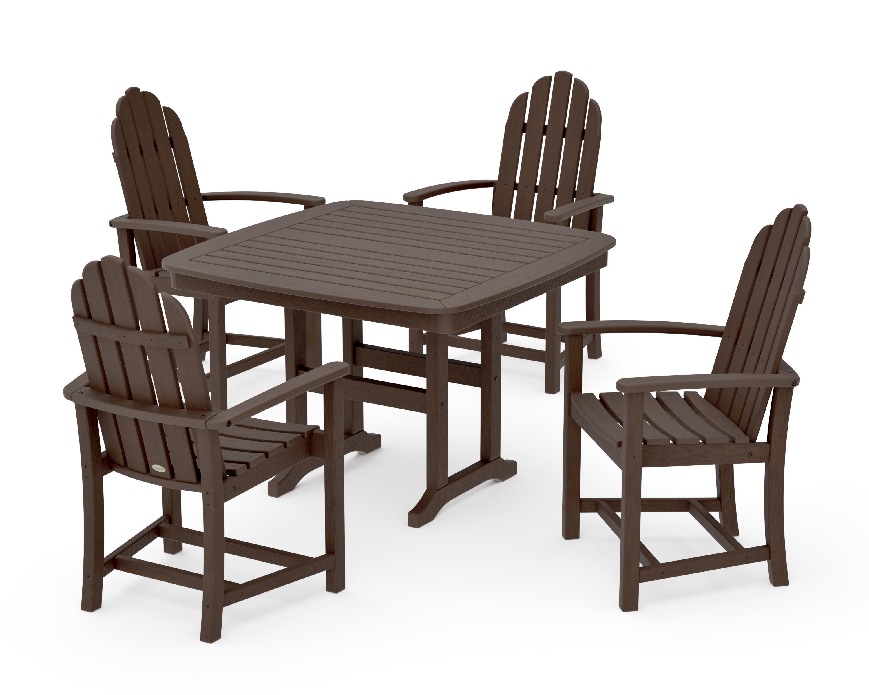 Classic Adirondack 5-Piece Dining Set with Trestle Legs in Kona