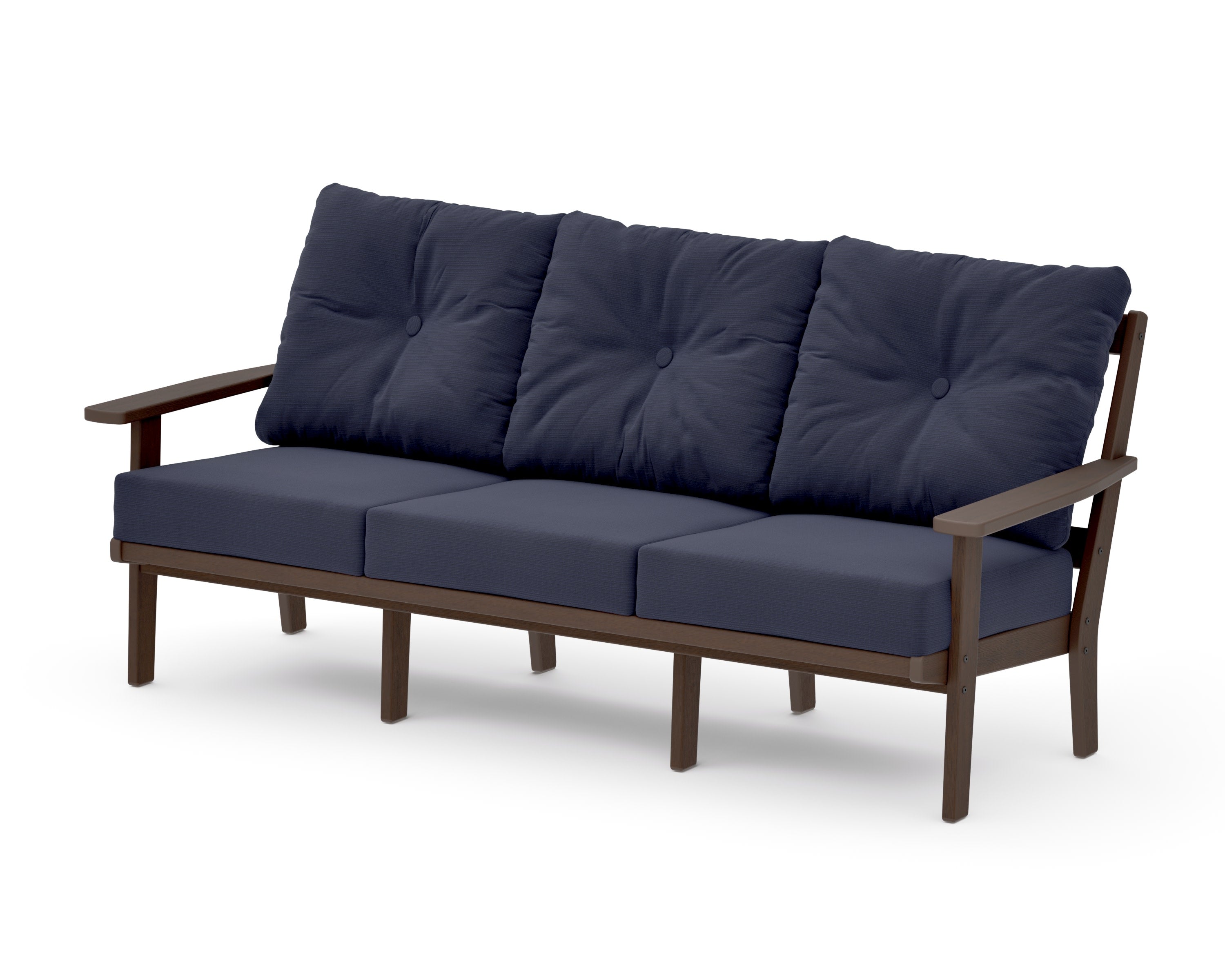 PrairieDeep Seating Sofa in Kona / Navy Linen