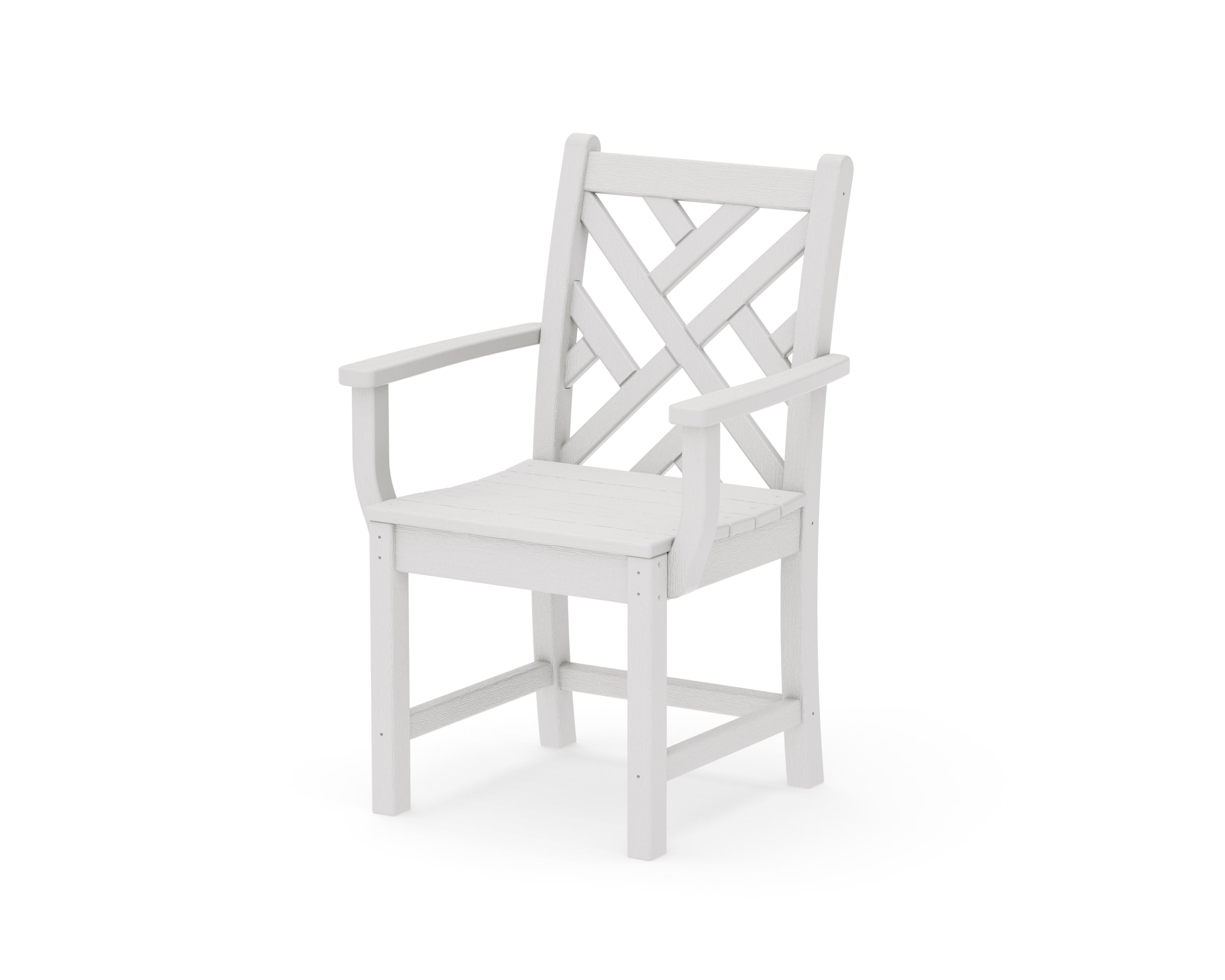 Chippendale Dining Arm Chair in Vintage White