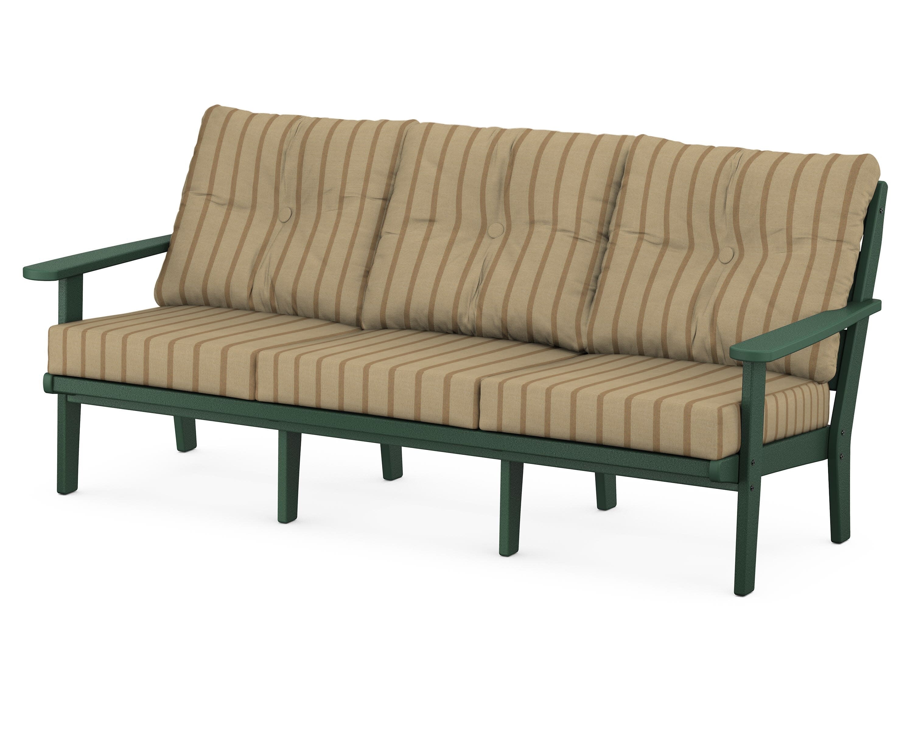 Lakeside Deep Seating Sofa in Green / Unwind Driftwood