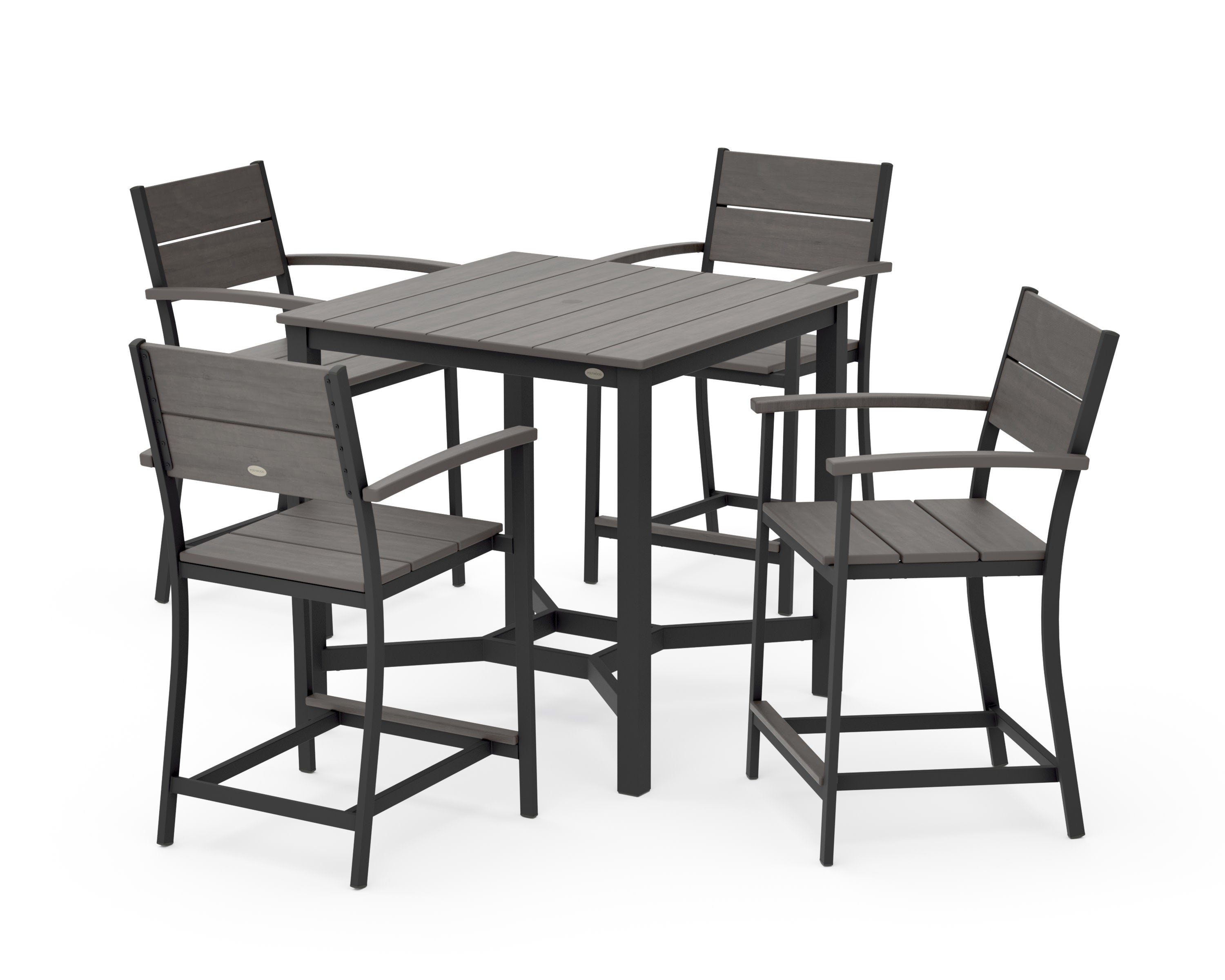 Main Street 5-Piece Counter Set in Black / Driftwood