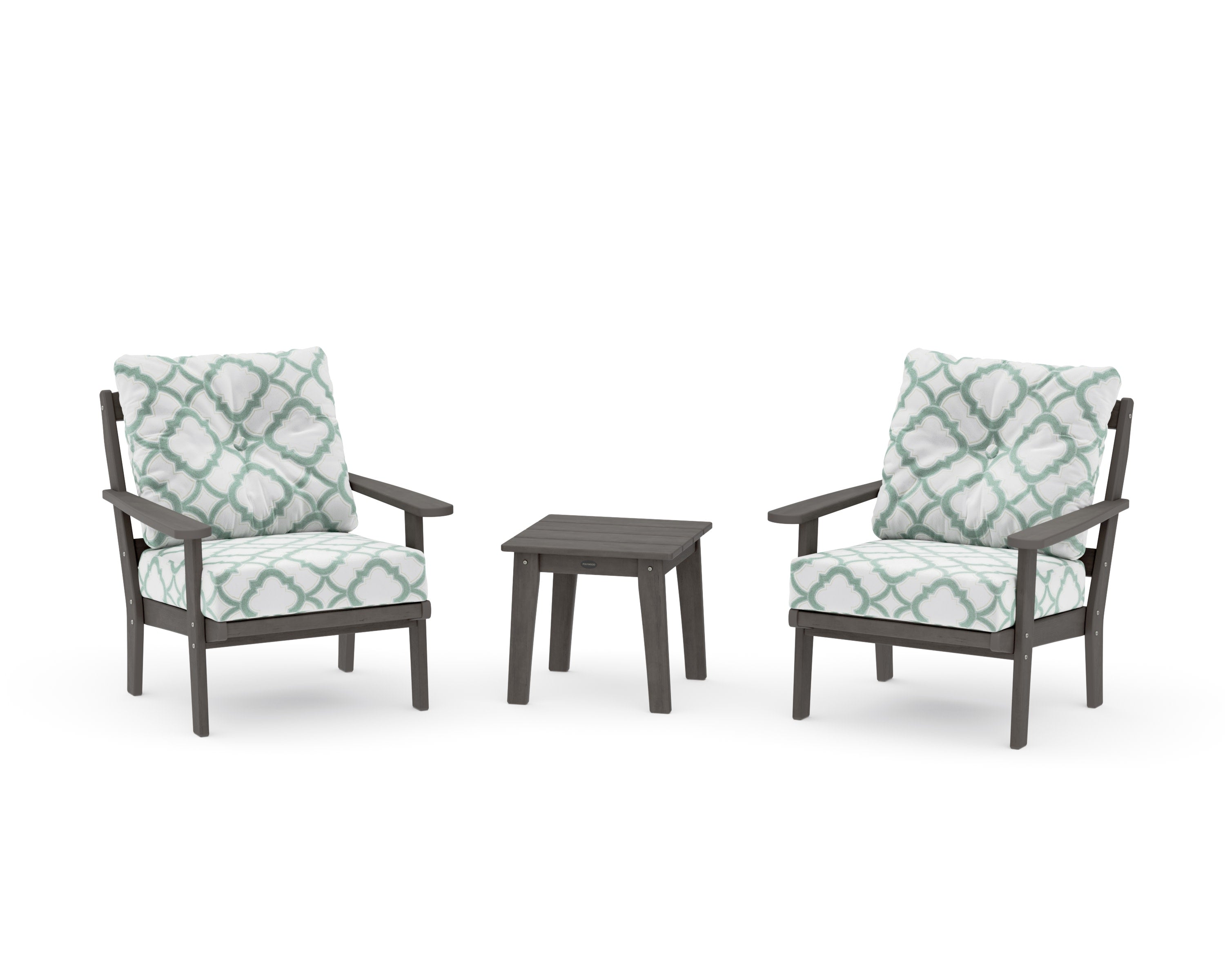 Mission 3-Piece Deep Seating Set in Driftwood / Trellis Glacier Spa