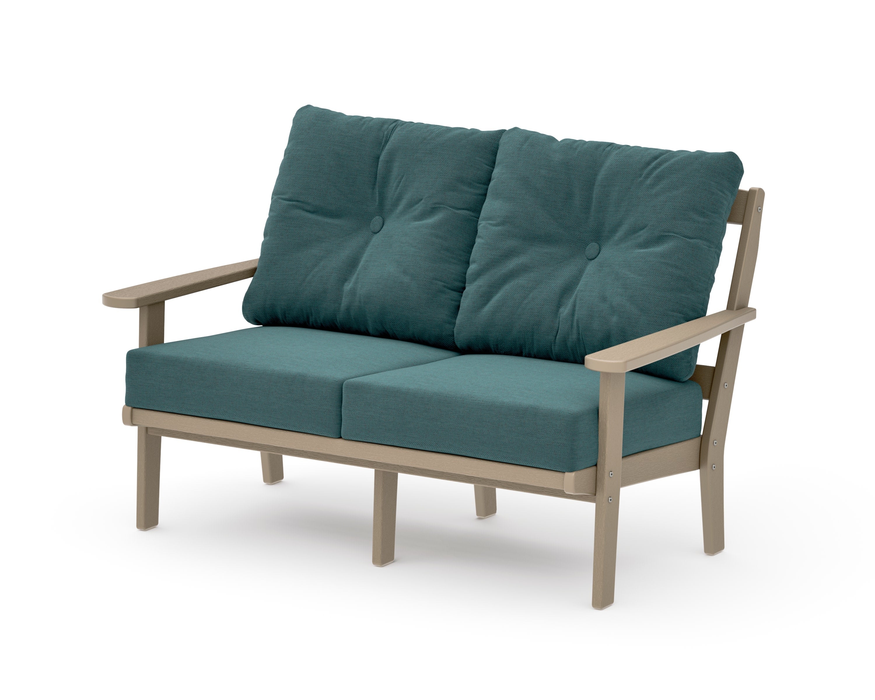 Mission Deep SeatingLoveseat in Vintage Sahara / Ocean Teal