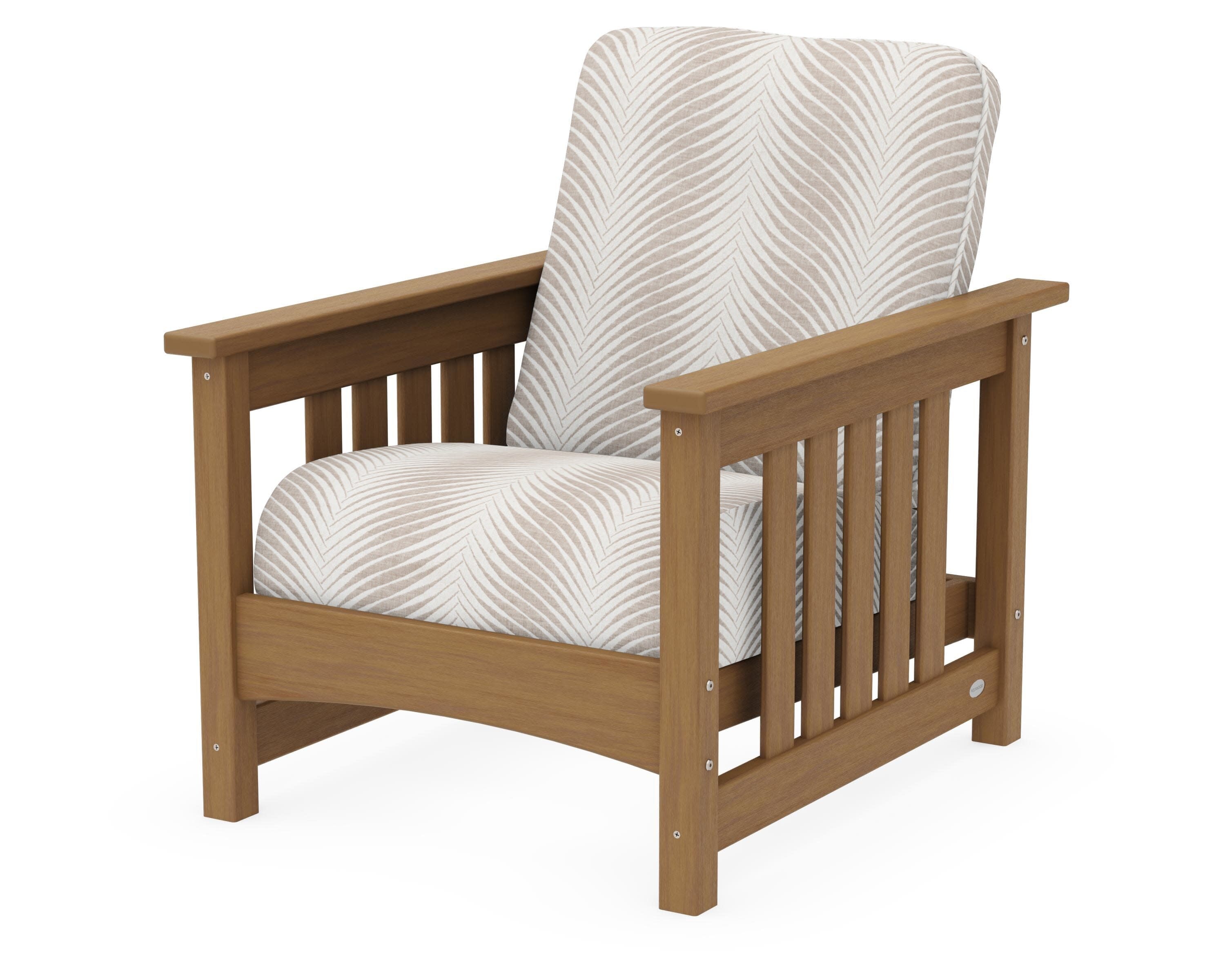 Club Mission Chair in Natural / Clock Out Cloud