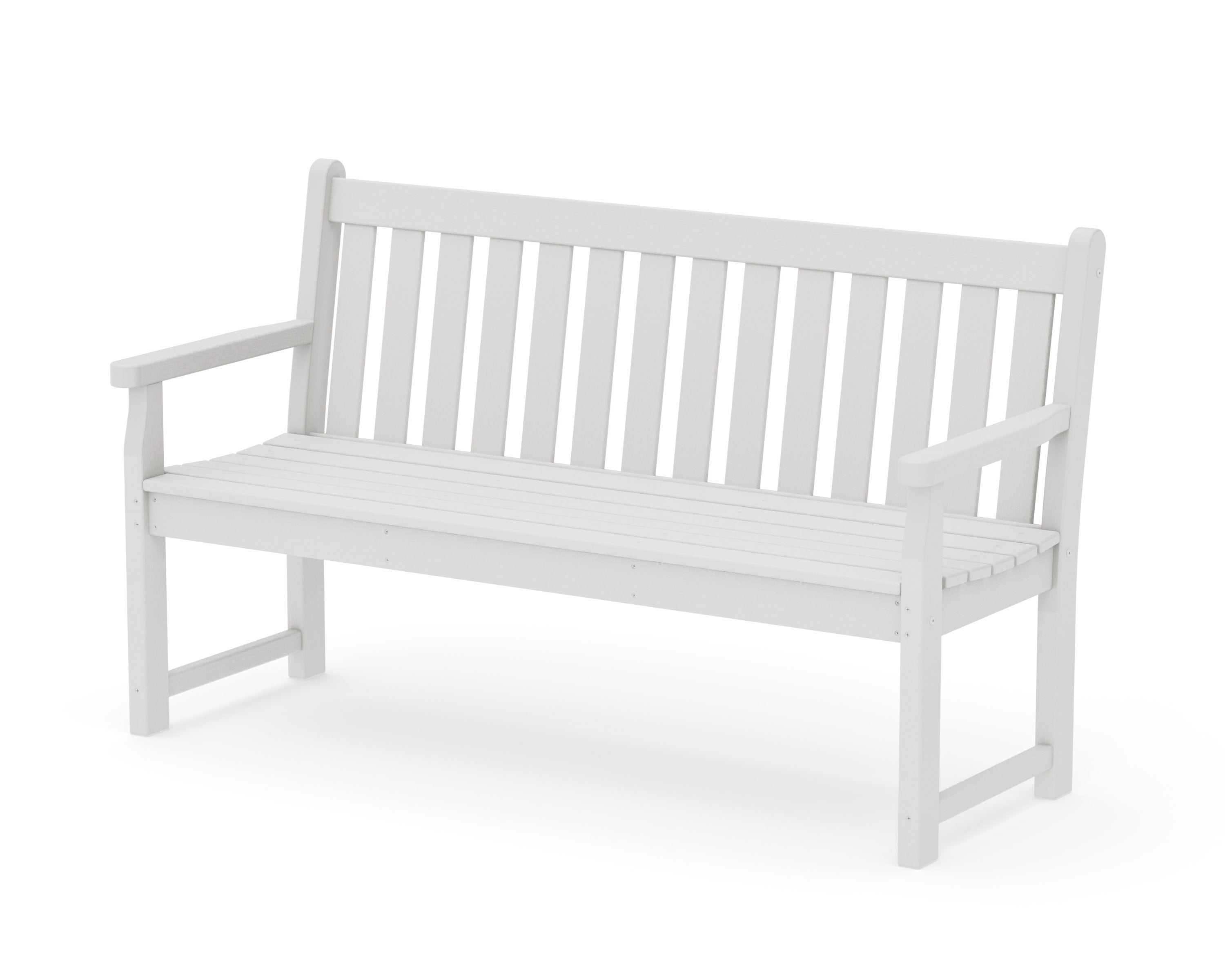 Traditional Garden 60" Bench in Vintage White