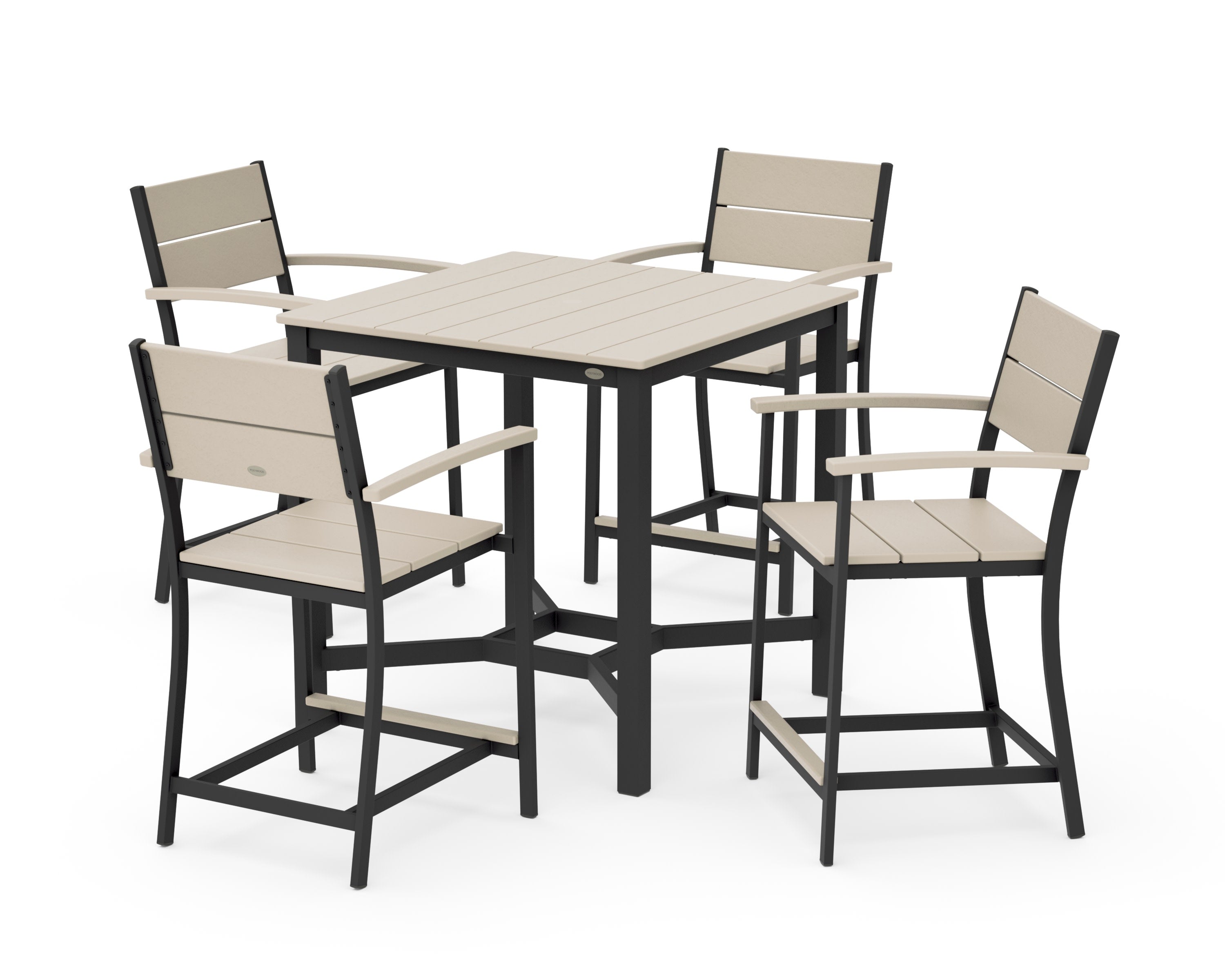 Main Street 5-Piece Counter Set in Black / Sand