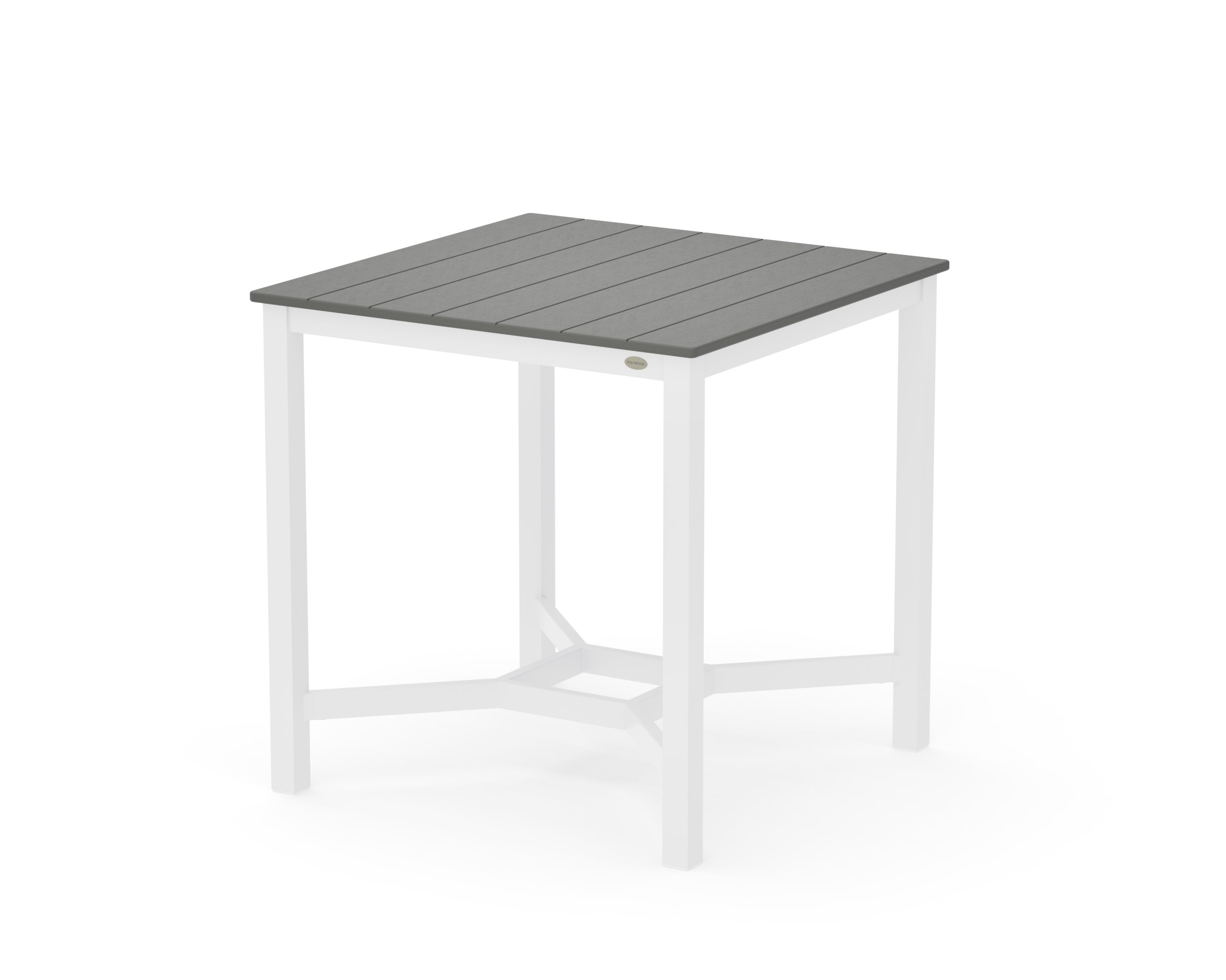 Main Street 36 x 36 Counter Table in White / Slate Grey