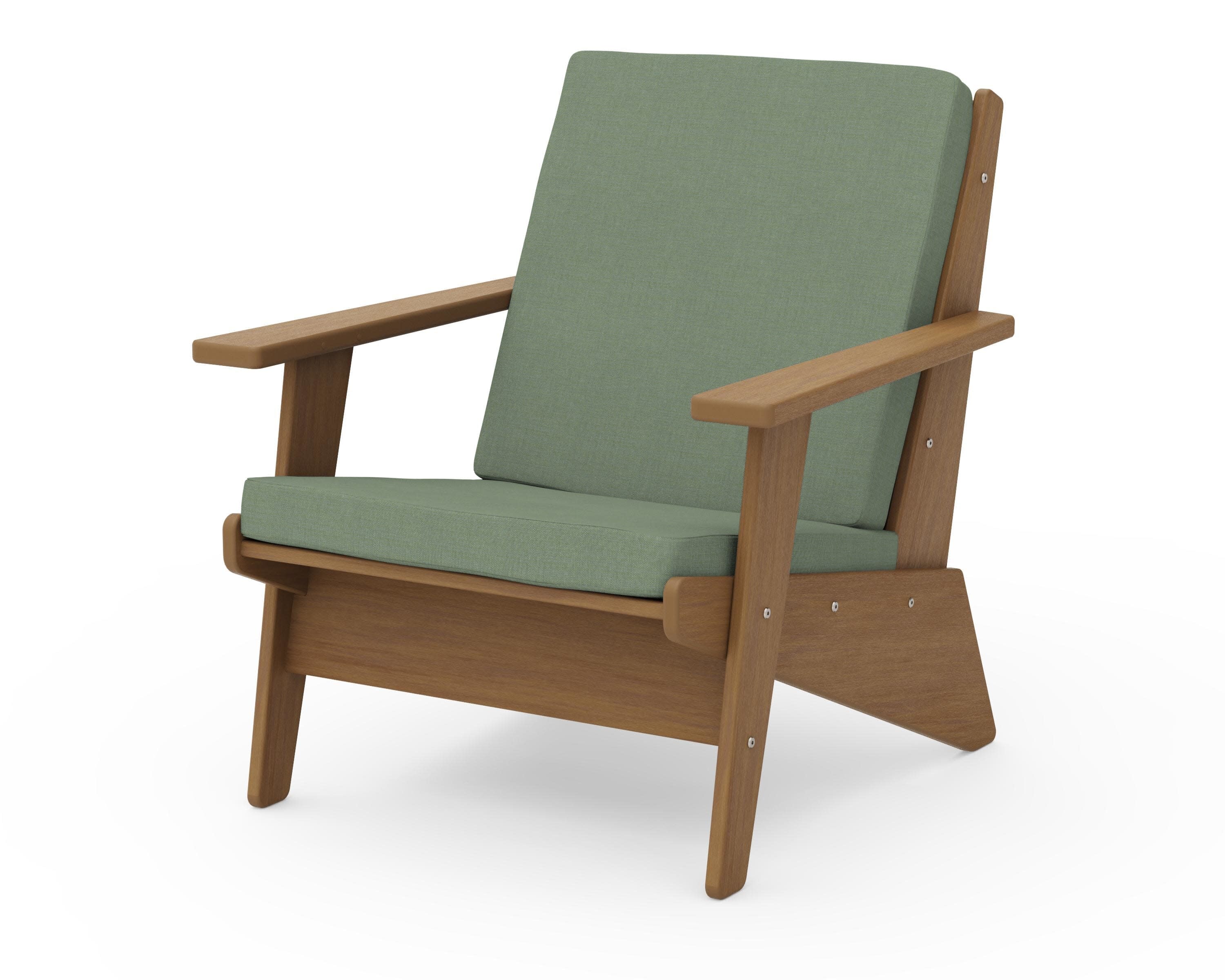 Riviera Modern Lounge Chair in Natural / Exhale Rainwashed