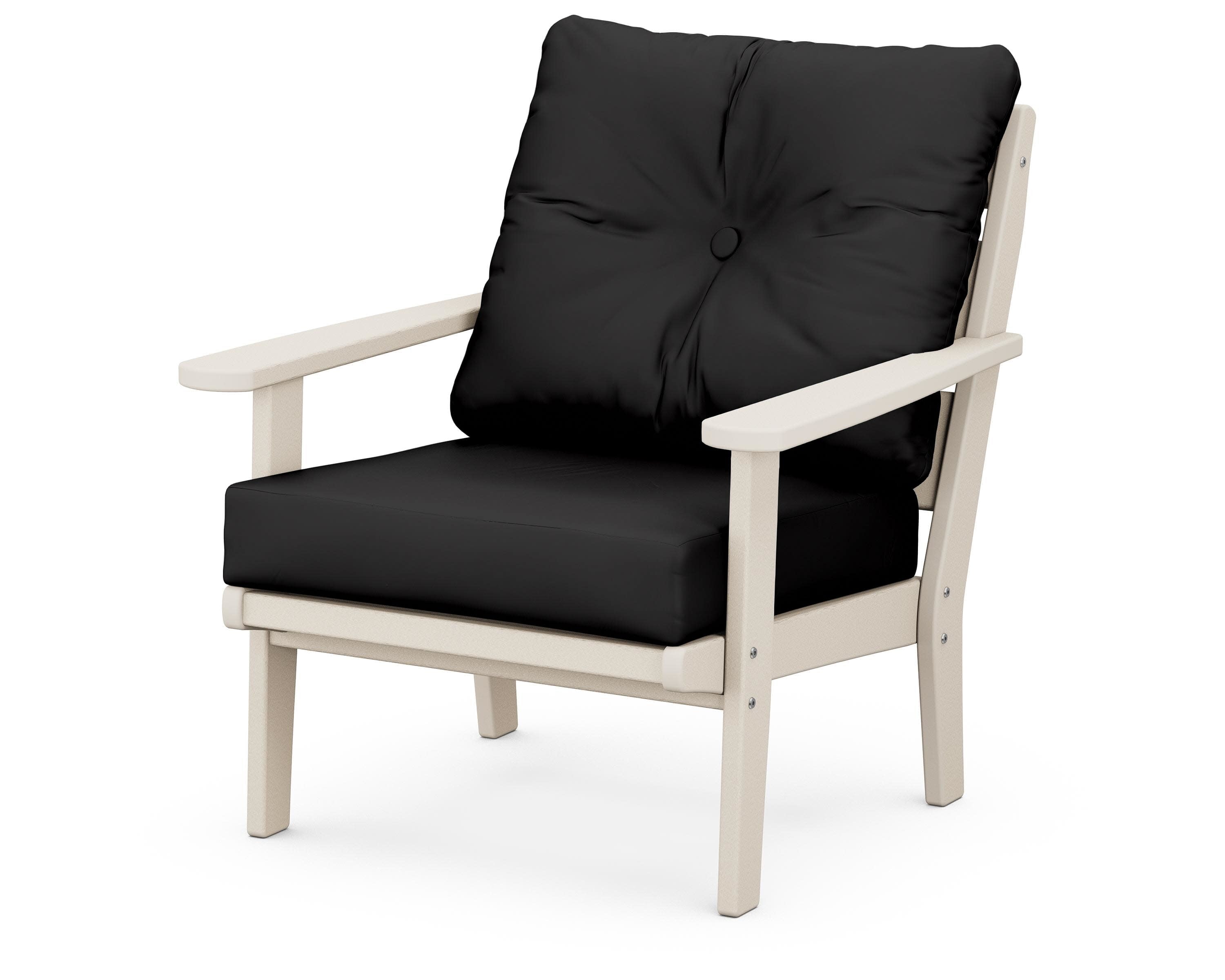 Lakeside Deep Seating Chair in Sand / Canvas Black