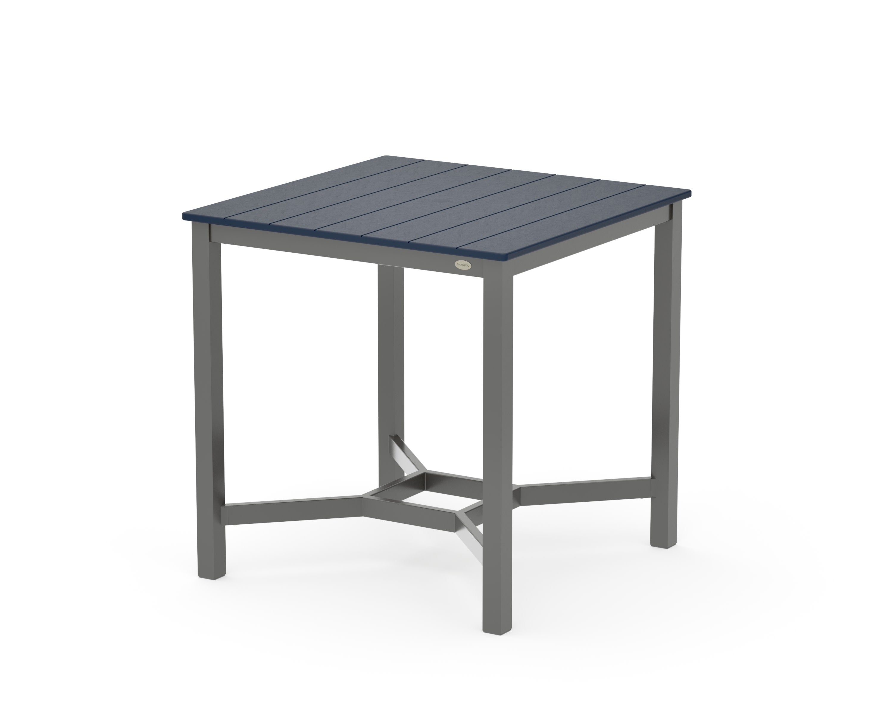 Main Street 36 x 36 Counter Table in Charcoal / Navy