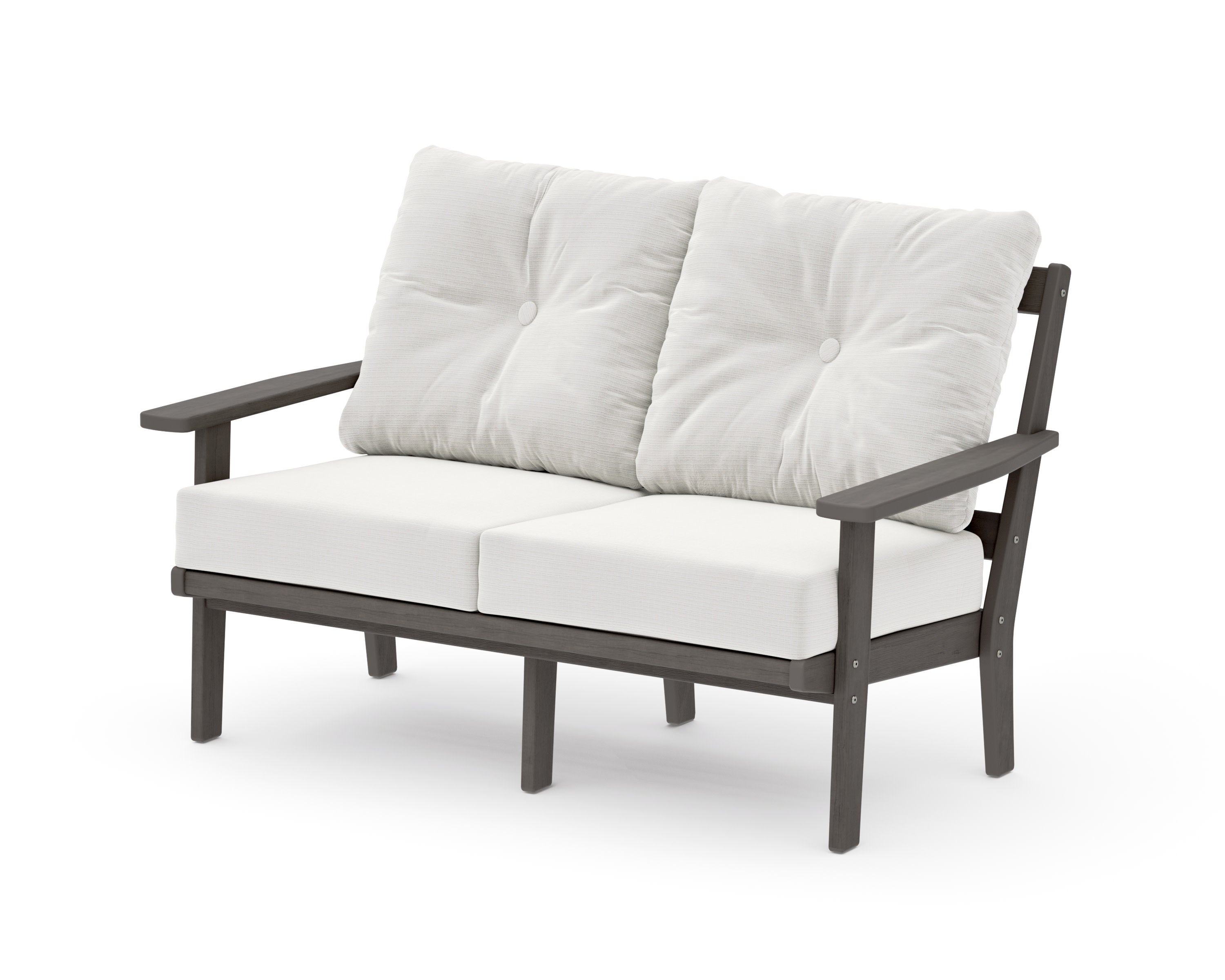 Prairie Deep SeatingLoveseat in Driftwood / Natural Linen