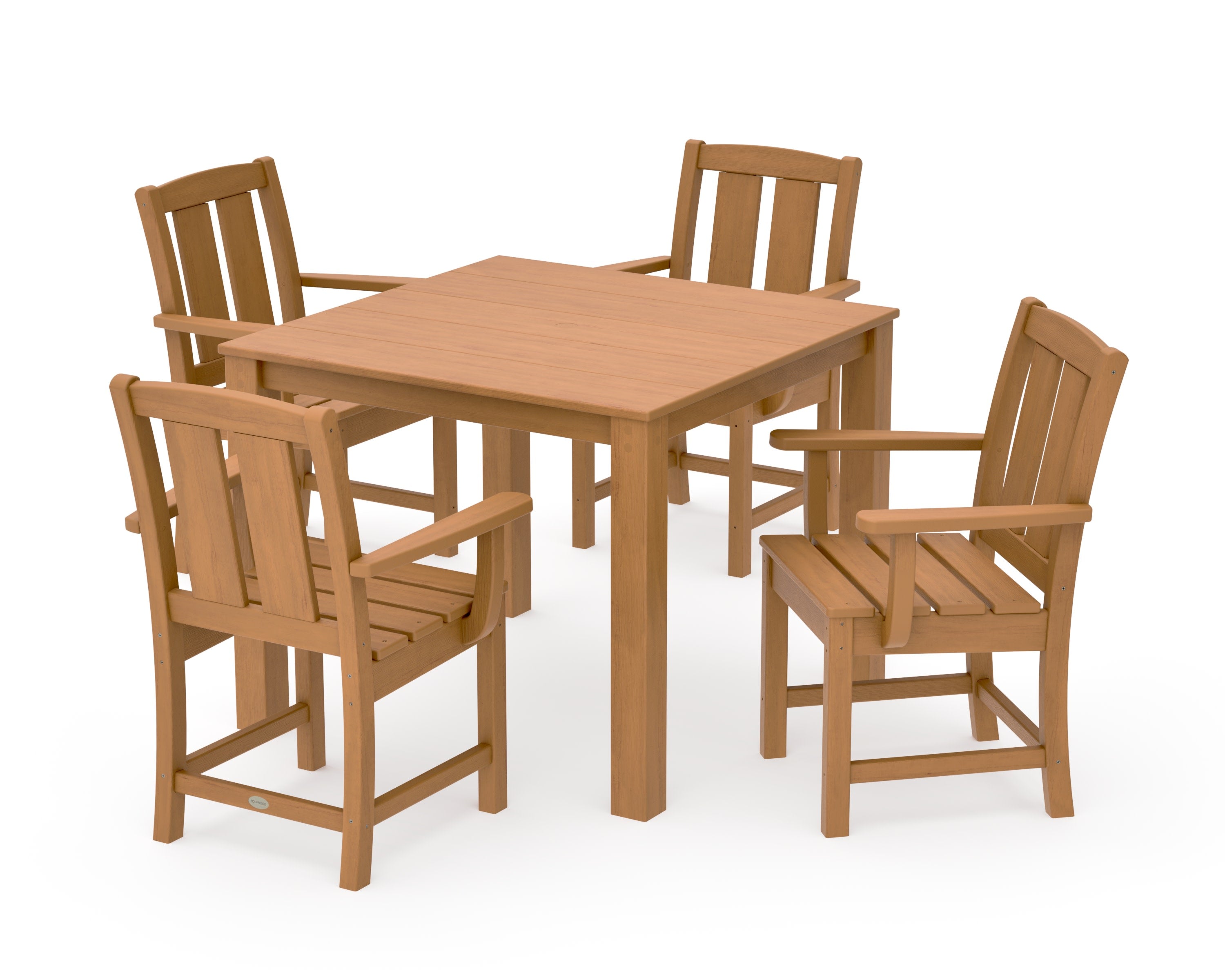 Mission 5-Piece Parsons Dining Set in Natural