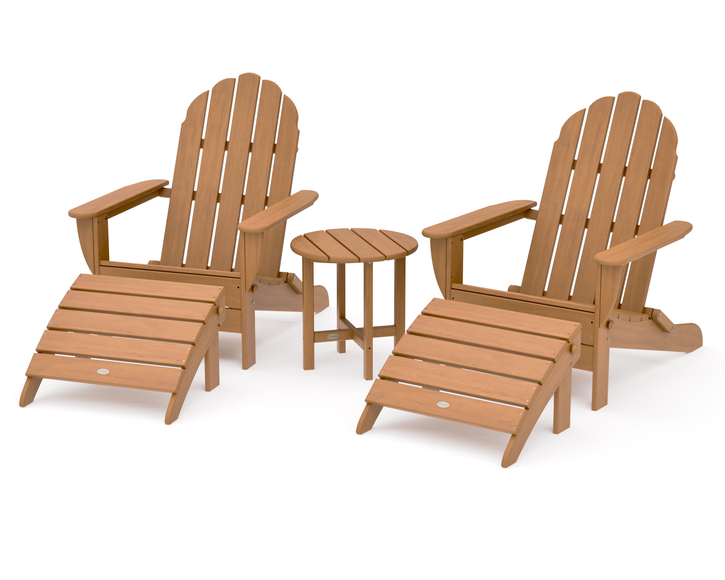 Classic Oversized Adirondack 5-Piece Casual Set in Natural