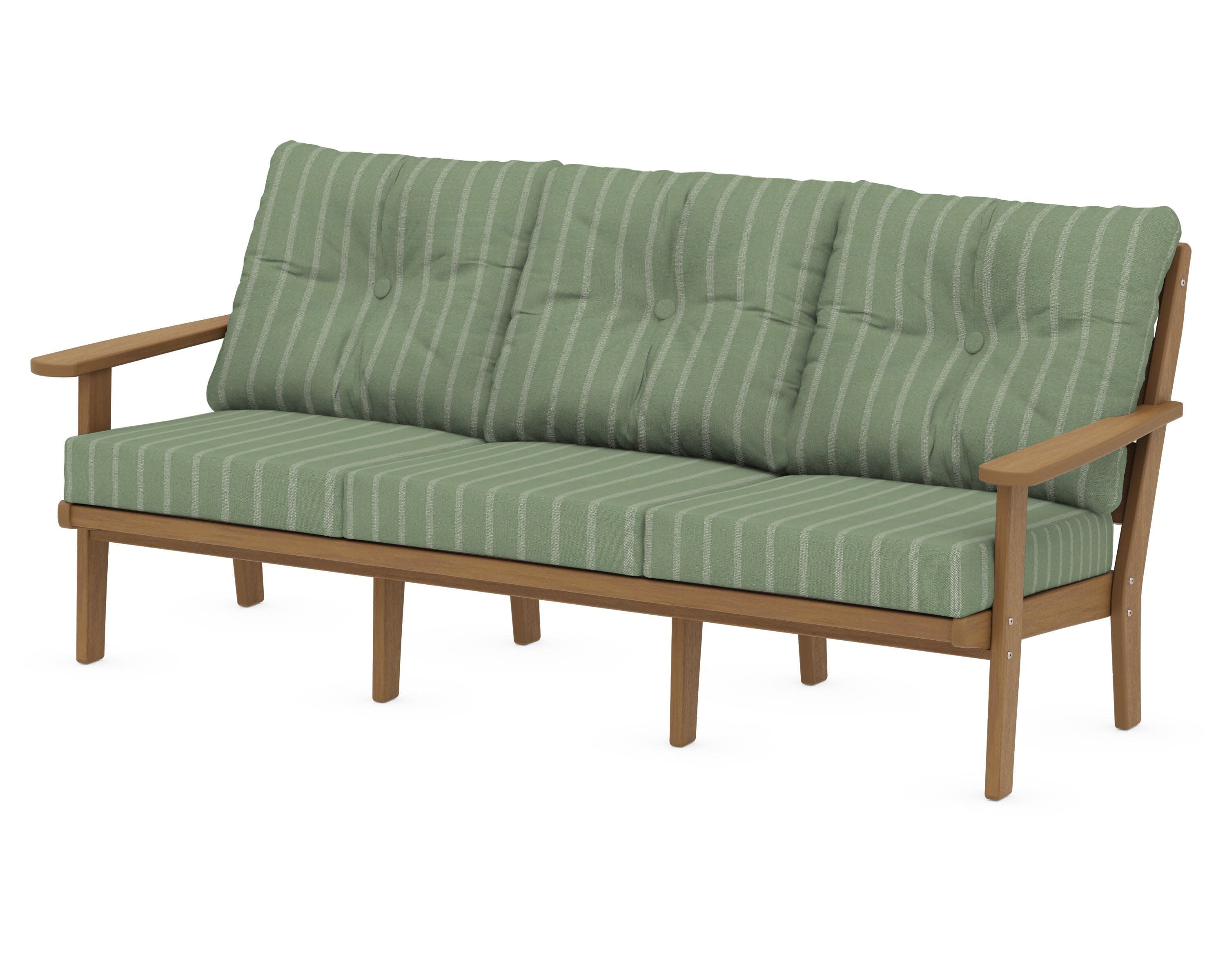 Lakeside Deep Seating Sofa in Natural / Unwind Rainwashed