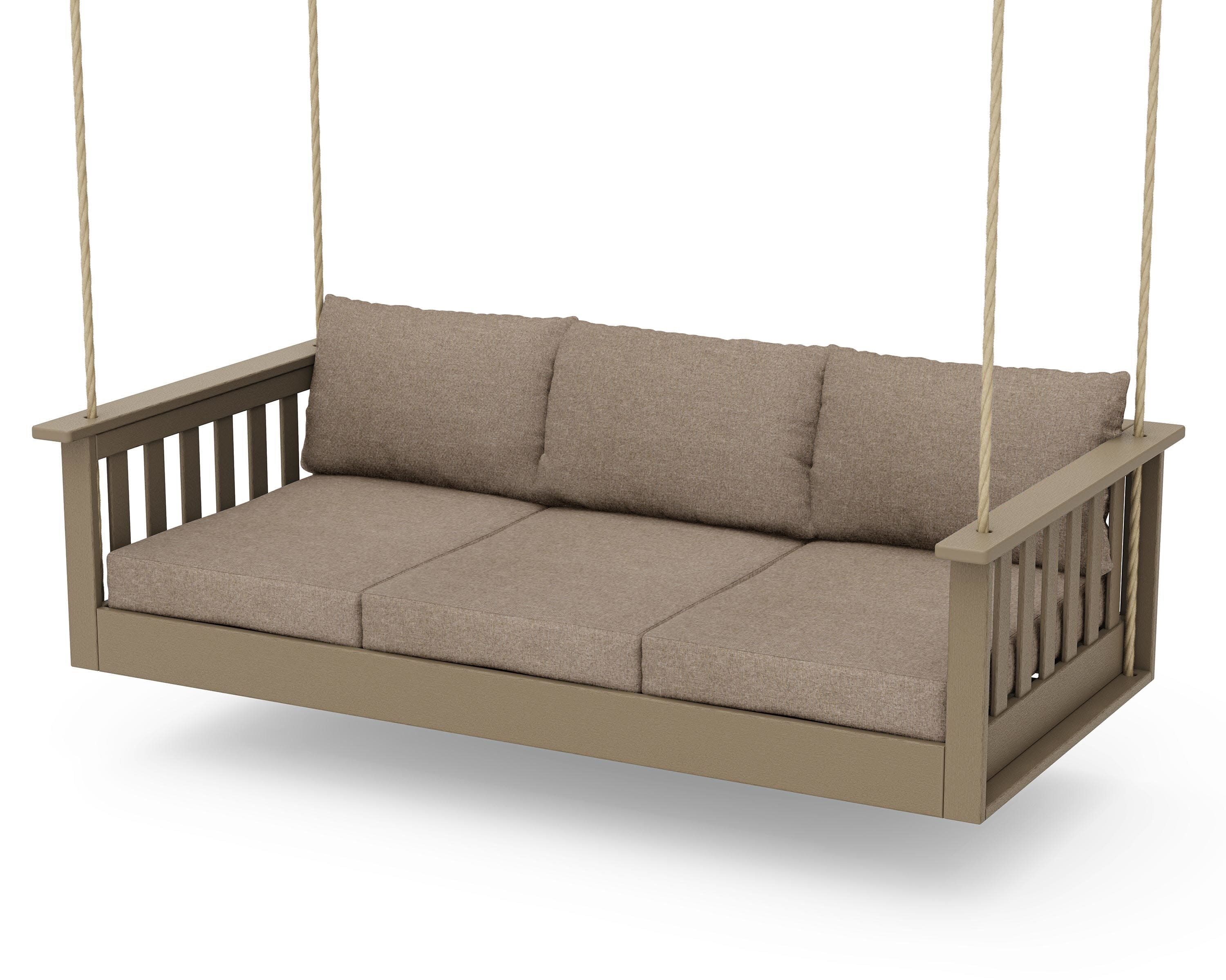 Vineyard Daybed Swing in Vintage Sahara / Spiced Burlap