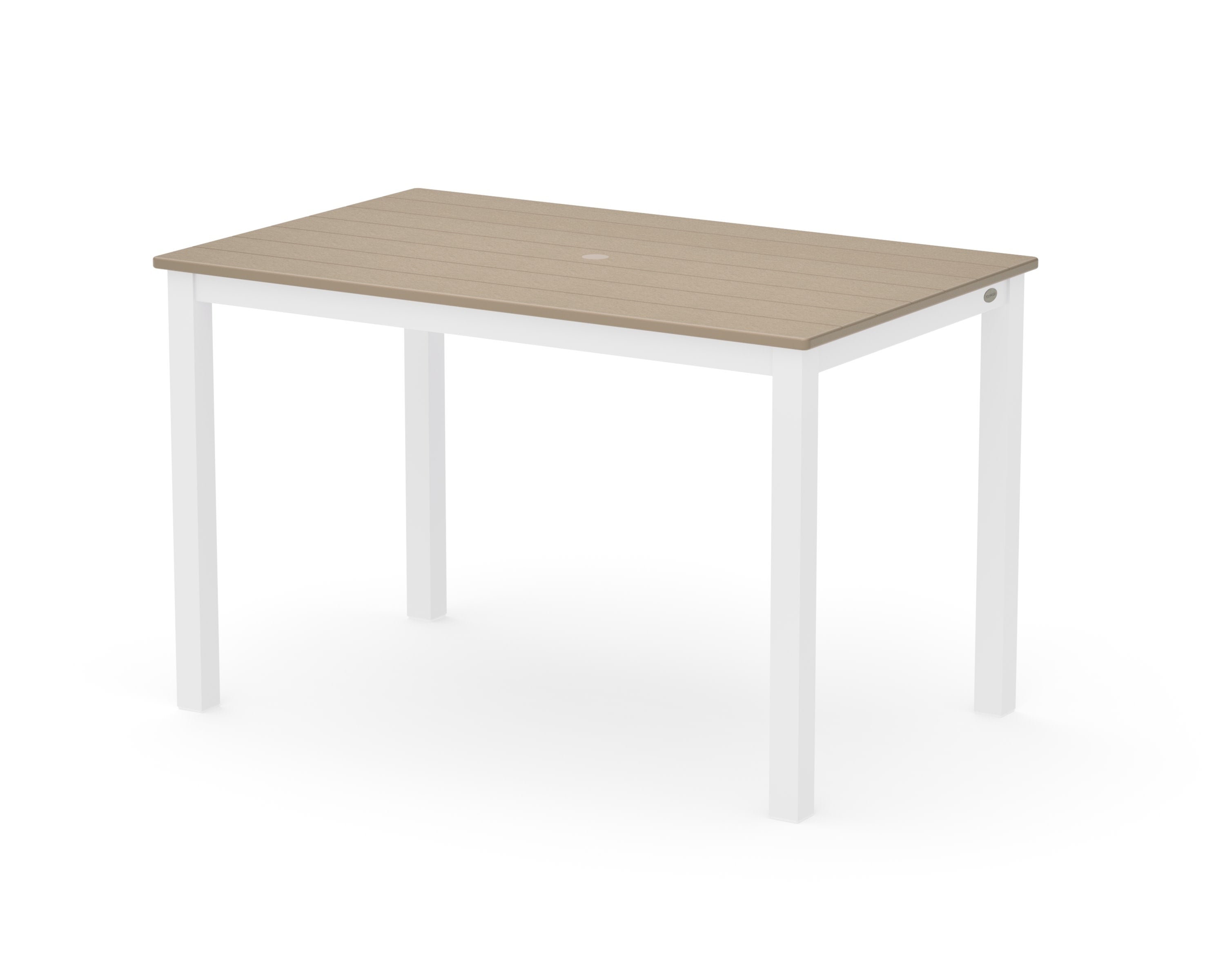 Main Street 30 x 48 Dining Table in White / Vintage Sahara