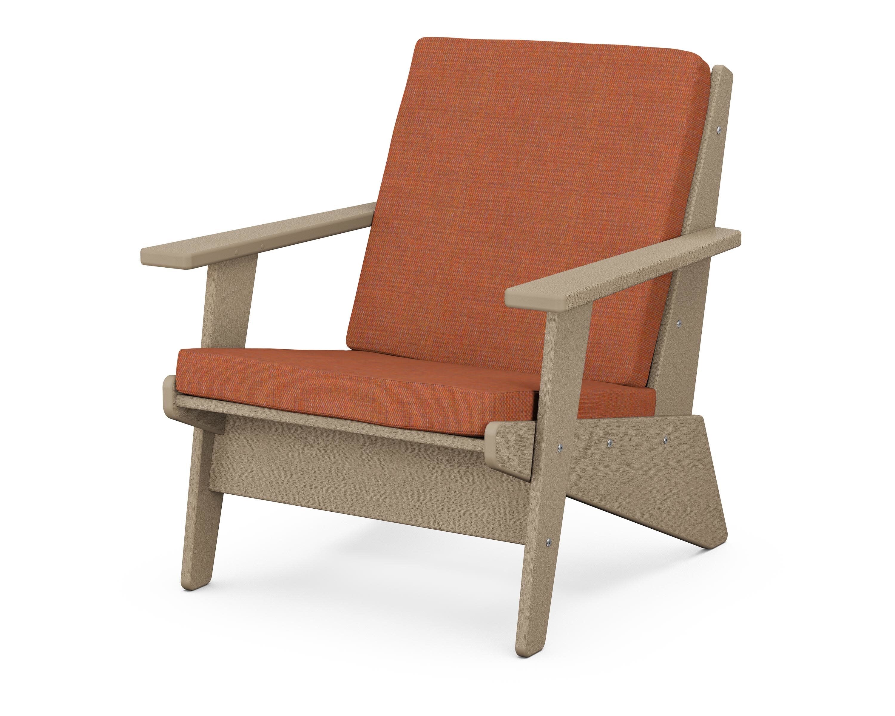 Riviera Modern Lounge Chair in Vintage Sahara / Play Adobe