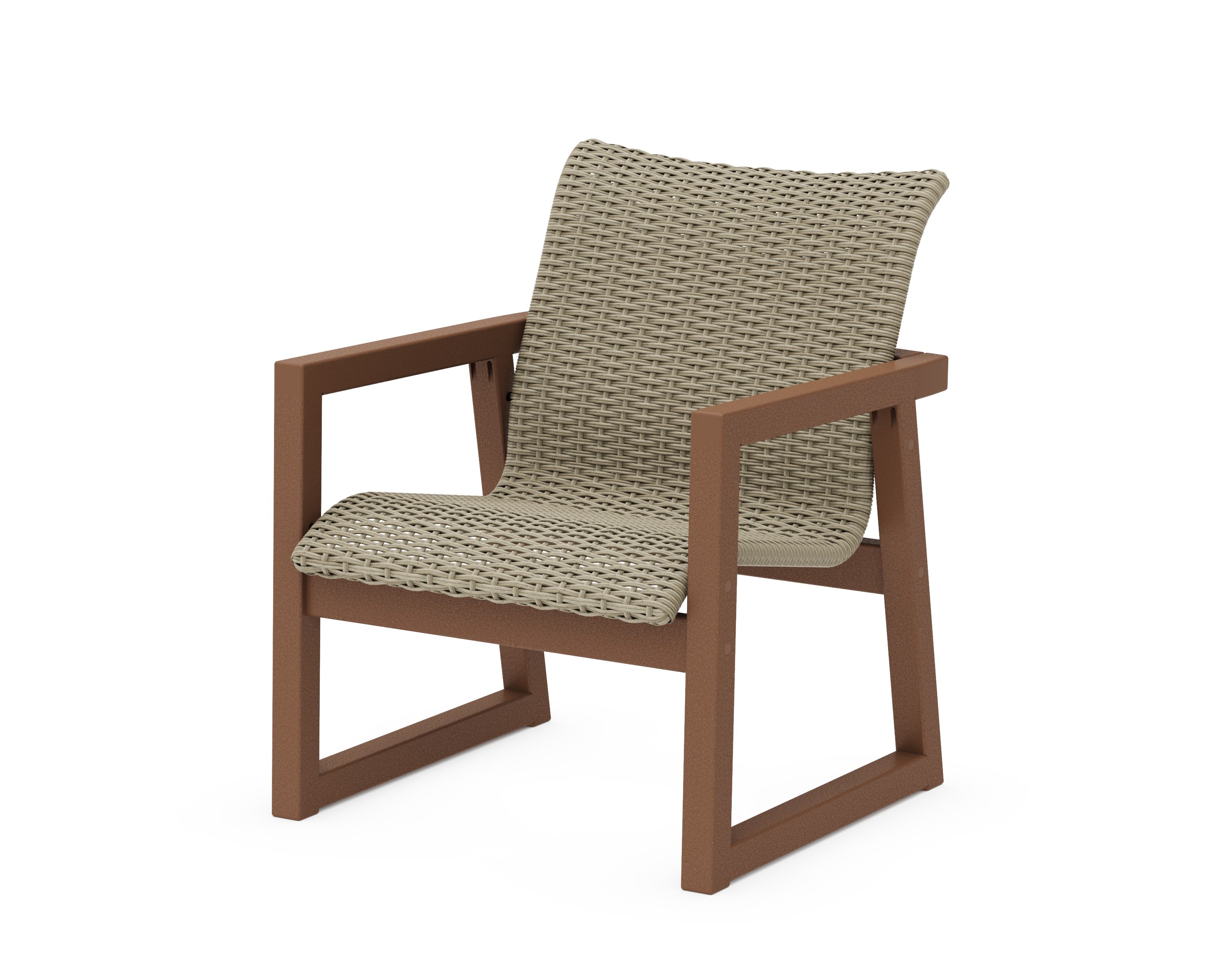 EDGE Woven Lounge Chair in Teak / Dune Grass