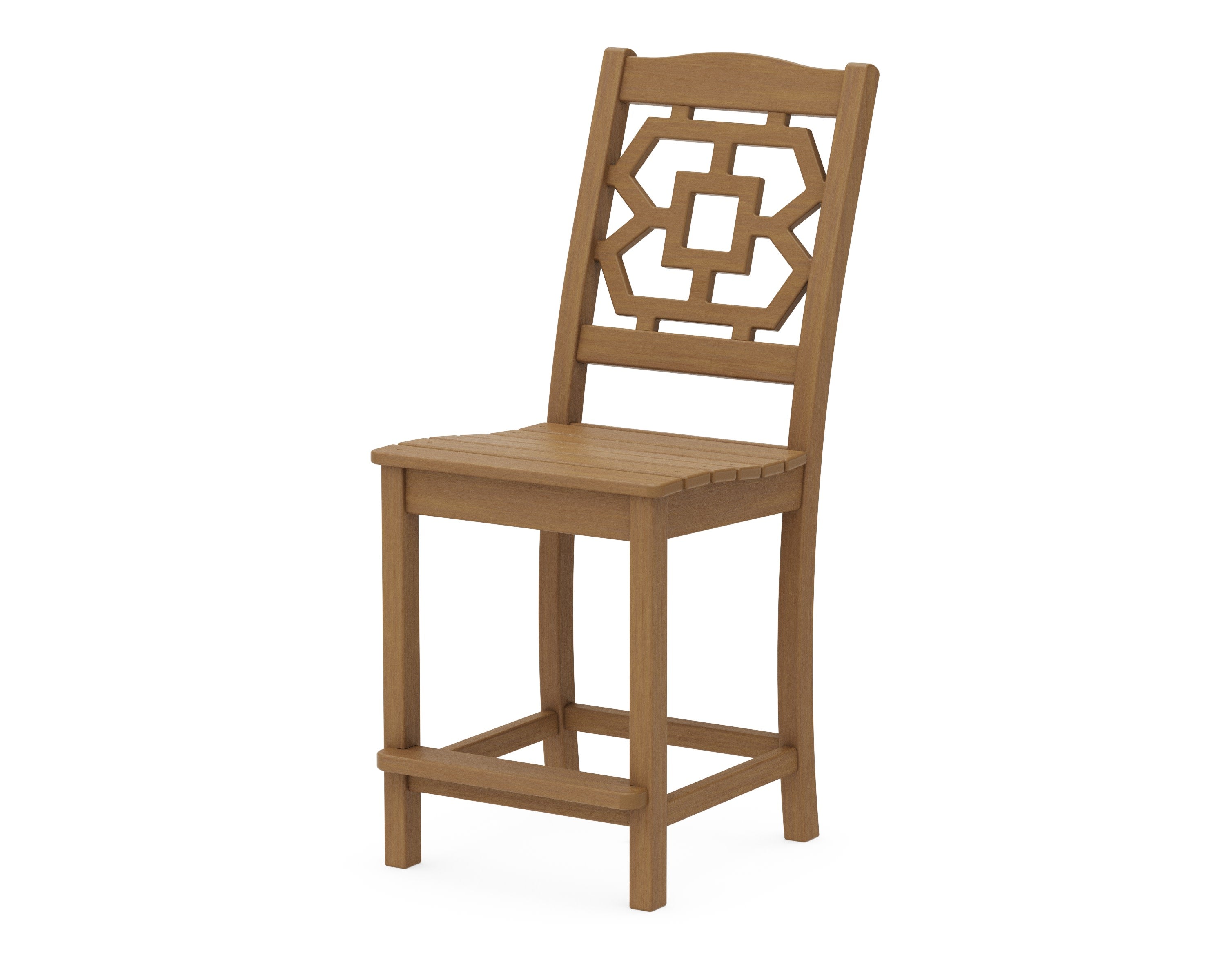 Chinoiserie Counter Side Chair in Natural