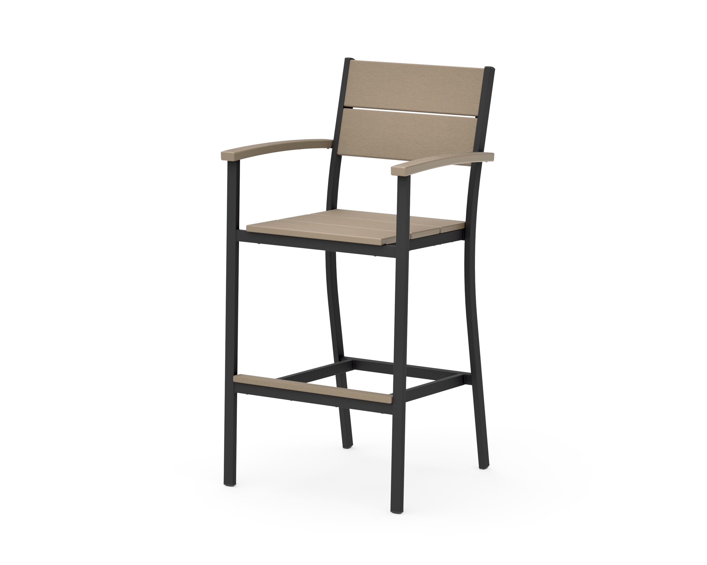 Main Street Bar Arm Chair in Black / Vintage Sahara