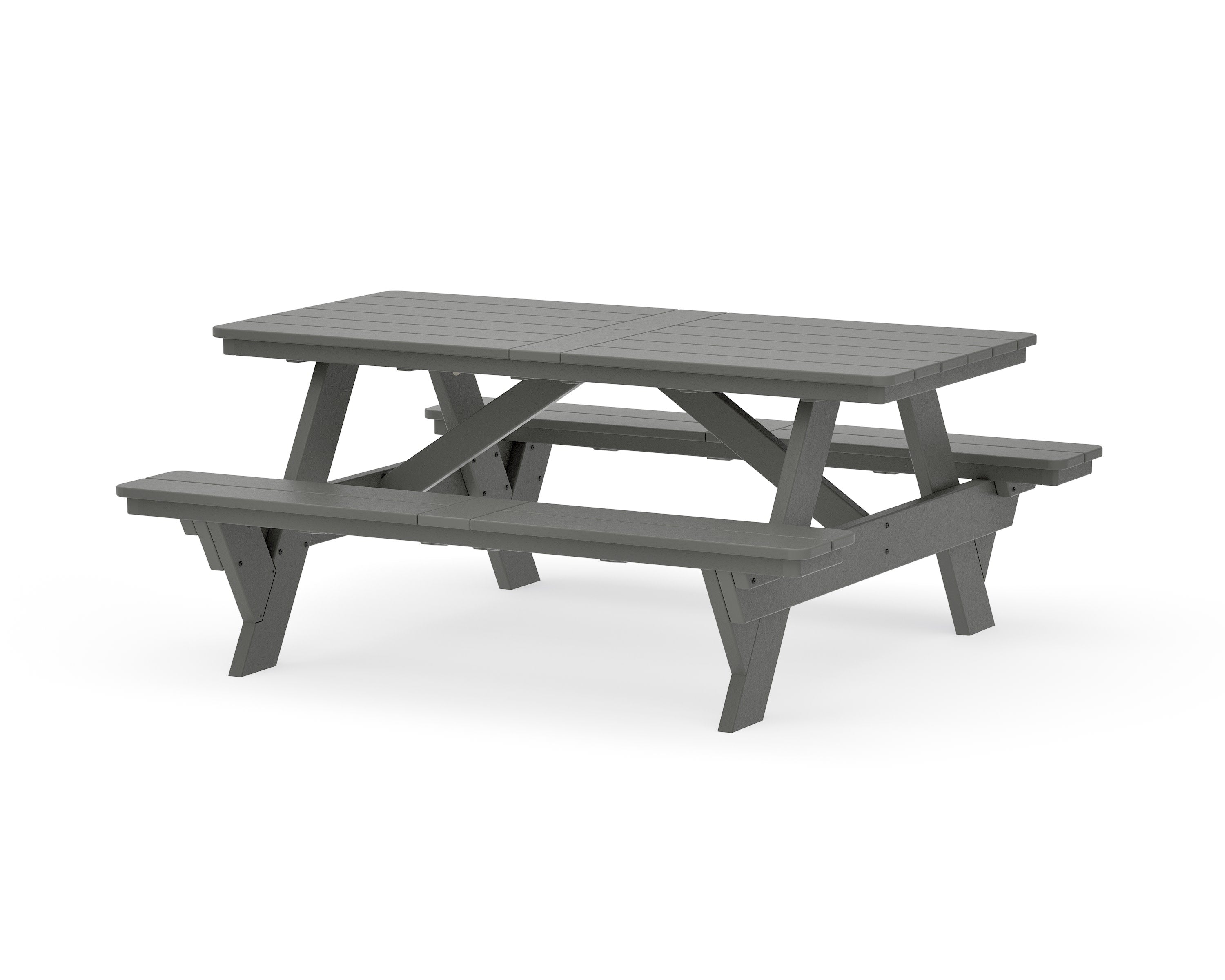 Rockford 72 Picnic Table in Slate Grey