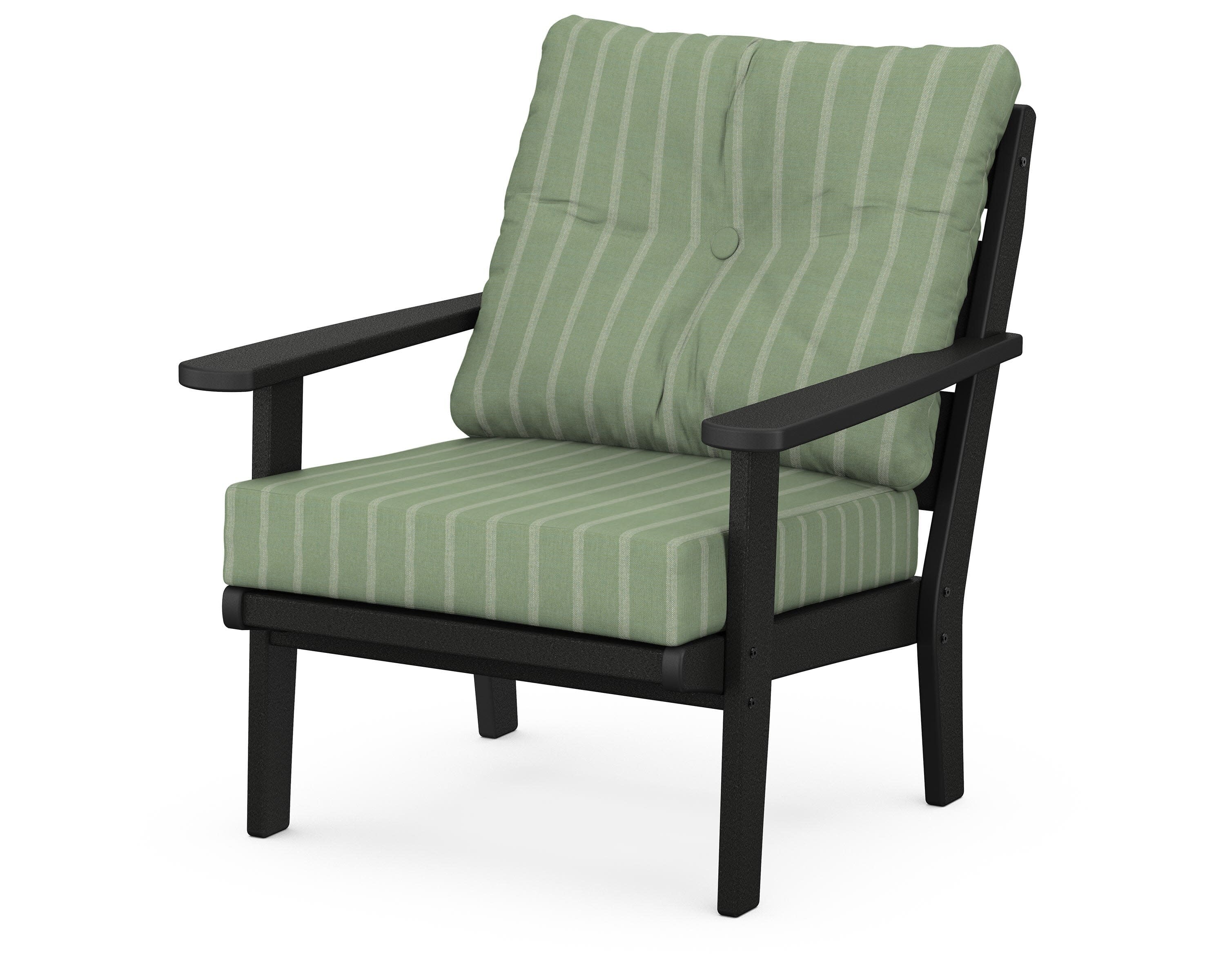 Lakeside Deep Seating Chair in Black / Unwind Rainwashed