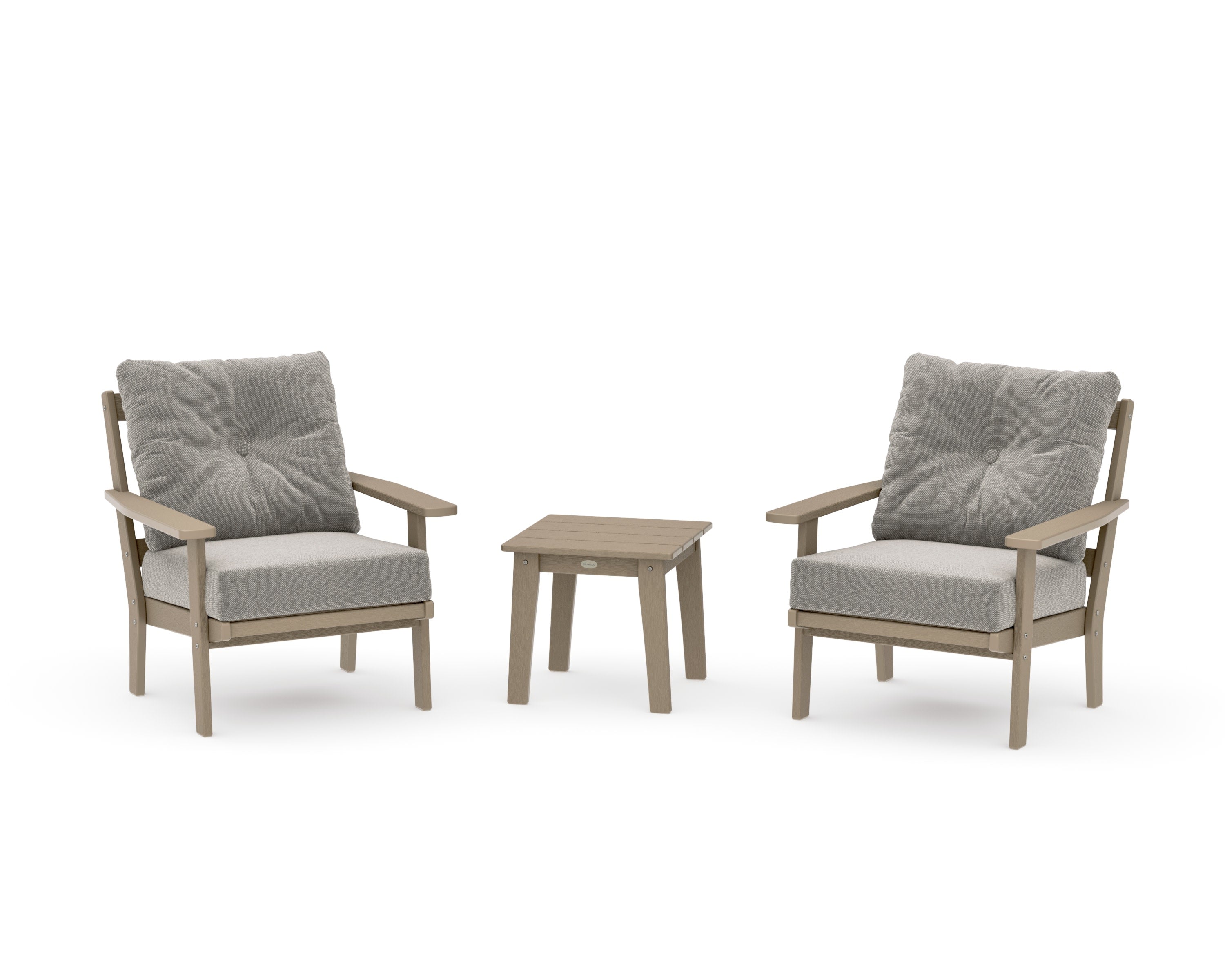 Prairie 3-Piece Deep Seating Set in Vintage Sahara / Weathered Tweed