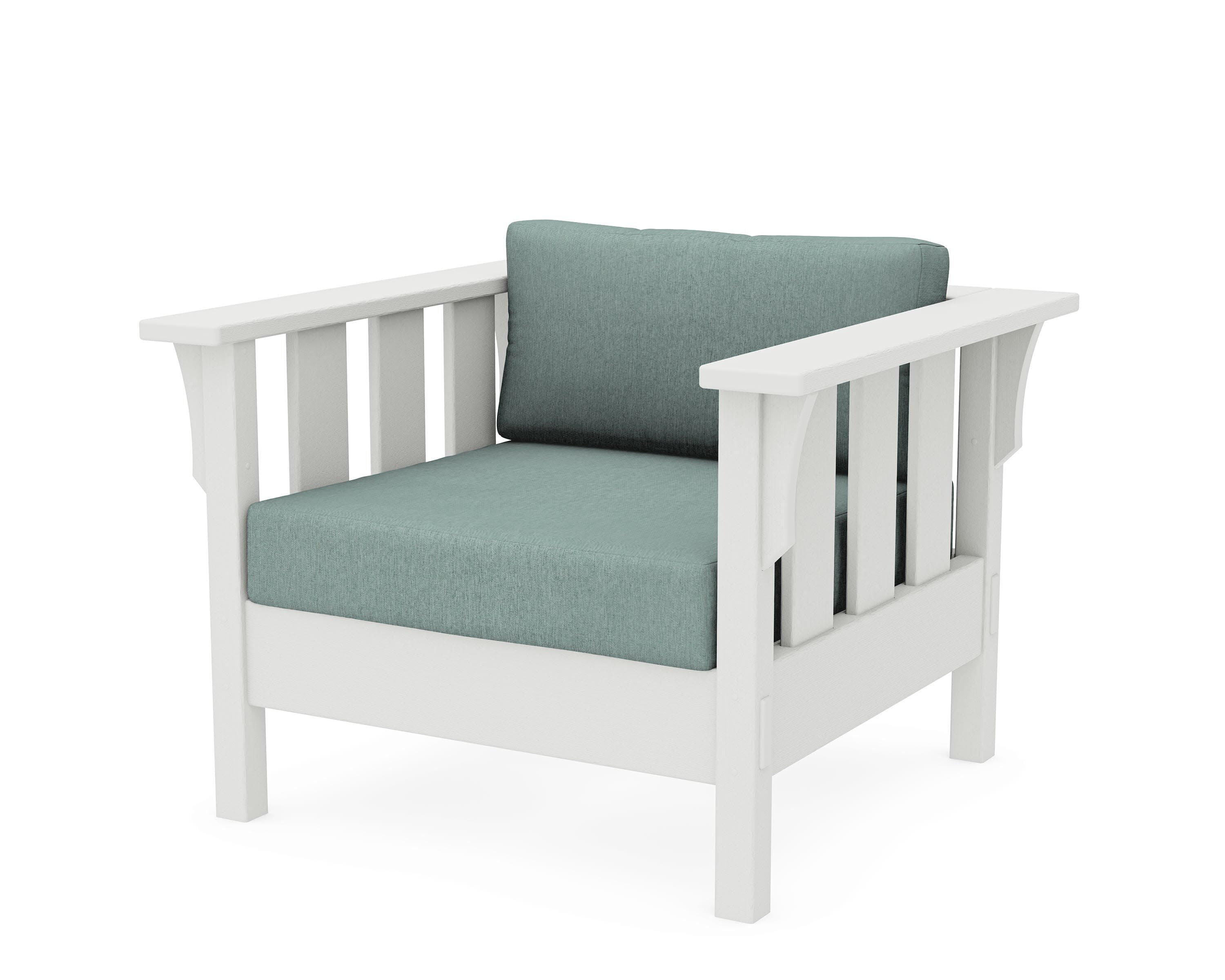 Acadia Deep Seating Chair in Vintage White / Glacier Spa