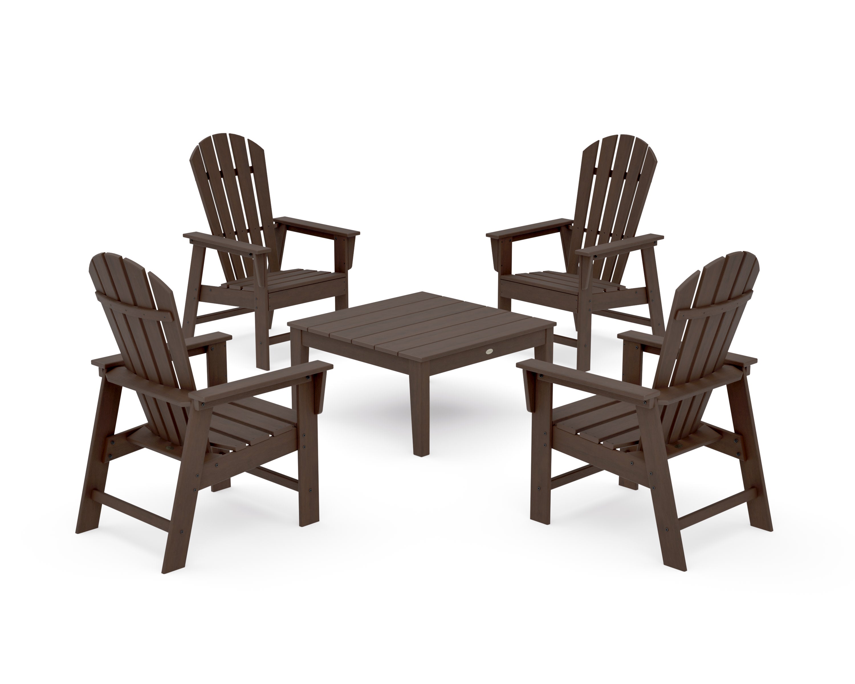 5-Piece South Beach Casual Chair Conversation Set with 36" Conversation Table in Kona