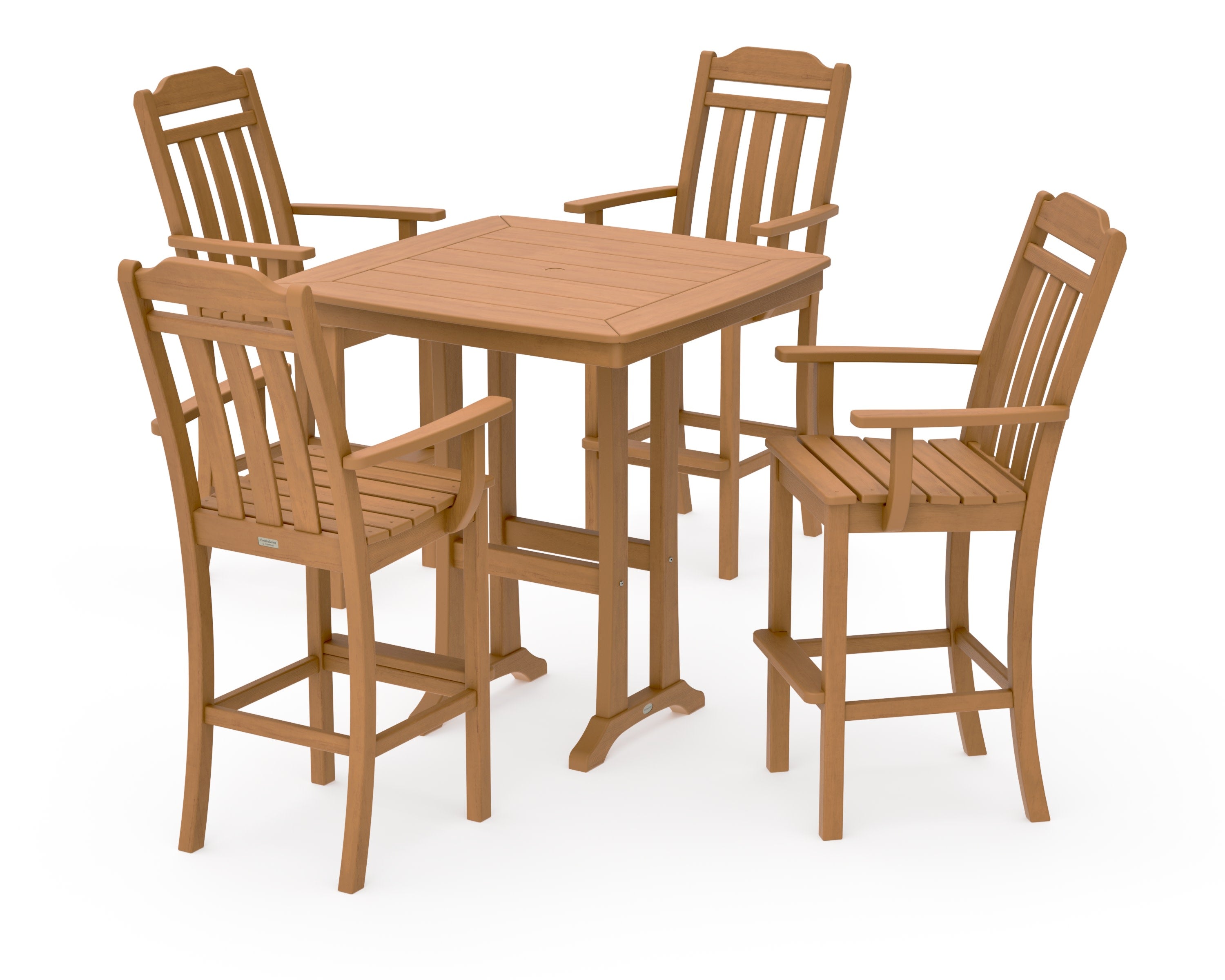 Cottage 5-Piece Bar Set with Trestle Legs in Natural