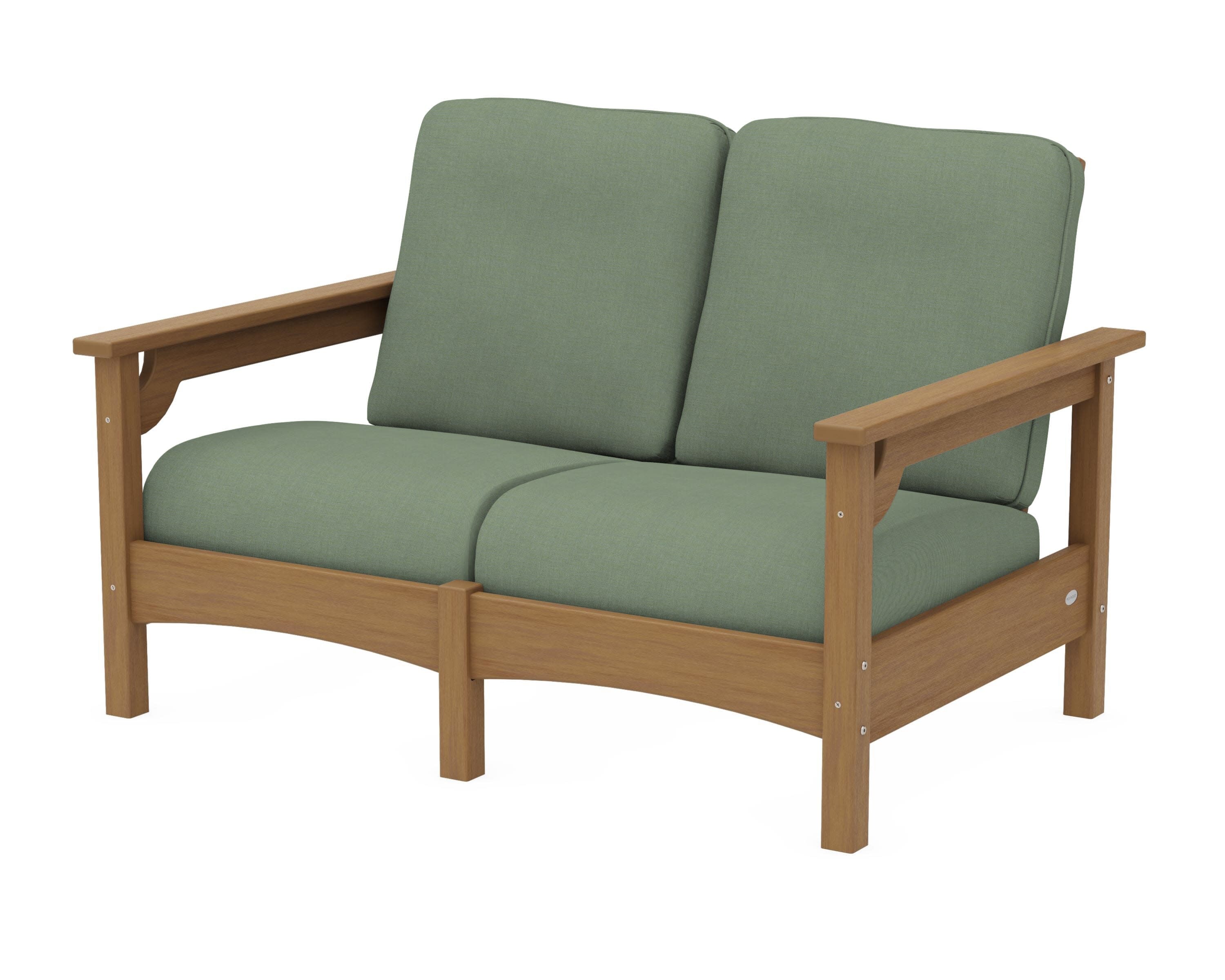 Club Loveseat in Natural / Exhale Rainwashed