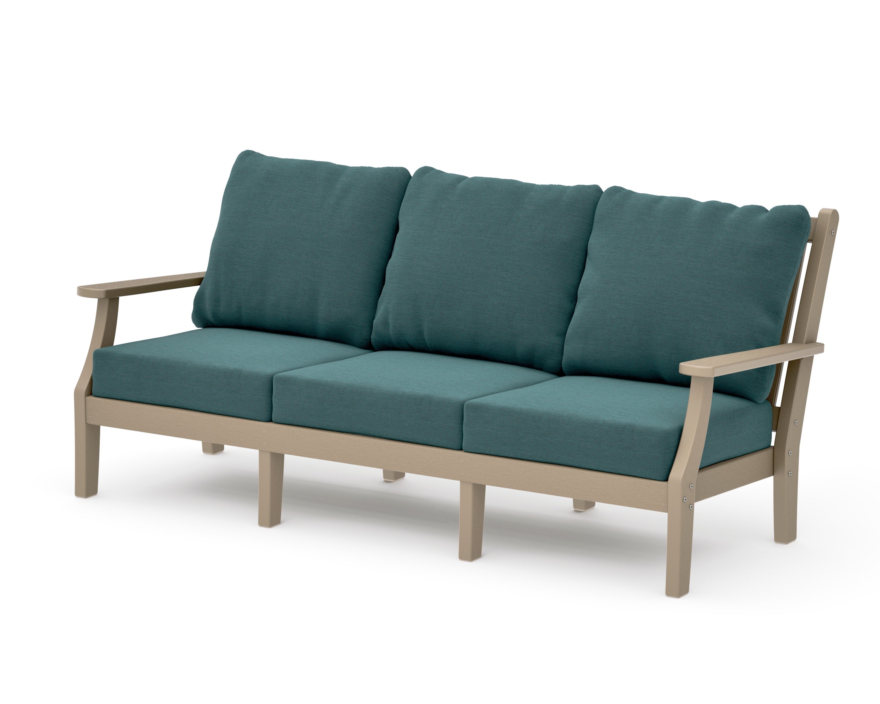 Wovendale Deep Seating Sofa in Vintage Sahara / Ocean Teal