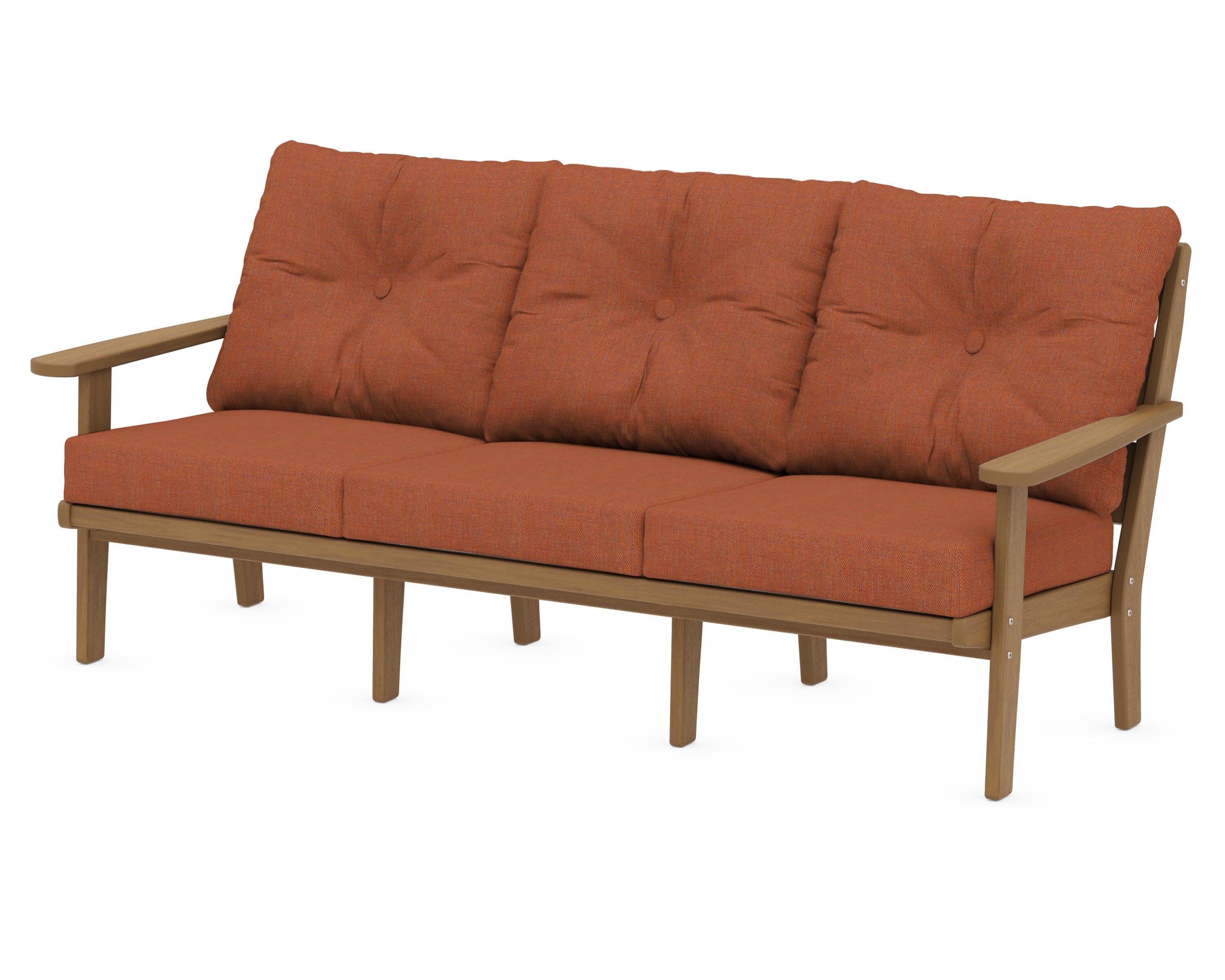 Lakeside Deep Seating Sofa in Natural / Play Adobe
