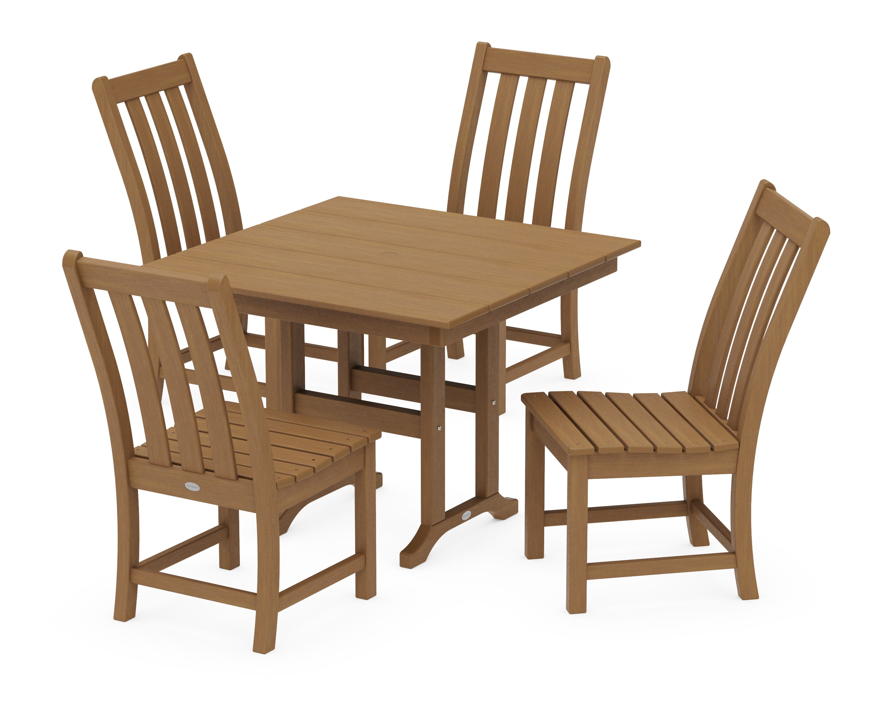 Vineyard Side Chair 5-Piece Farmhouse Dining Set in Natural
