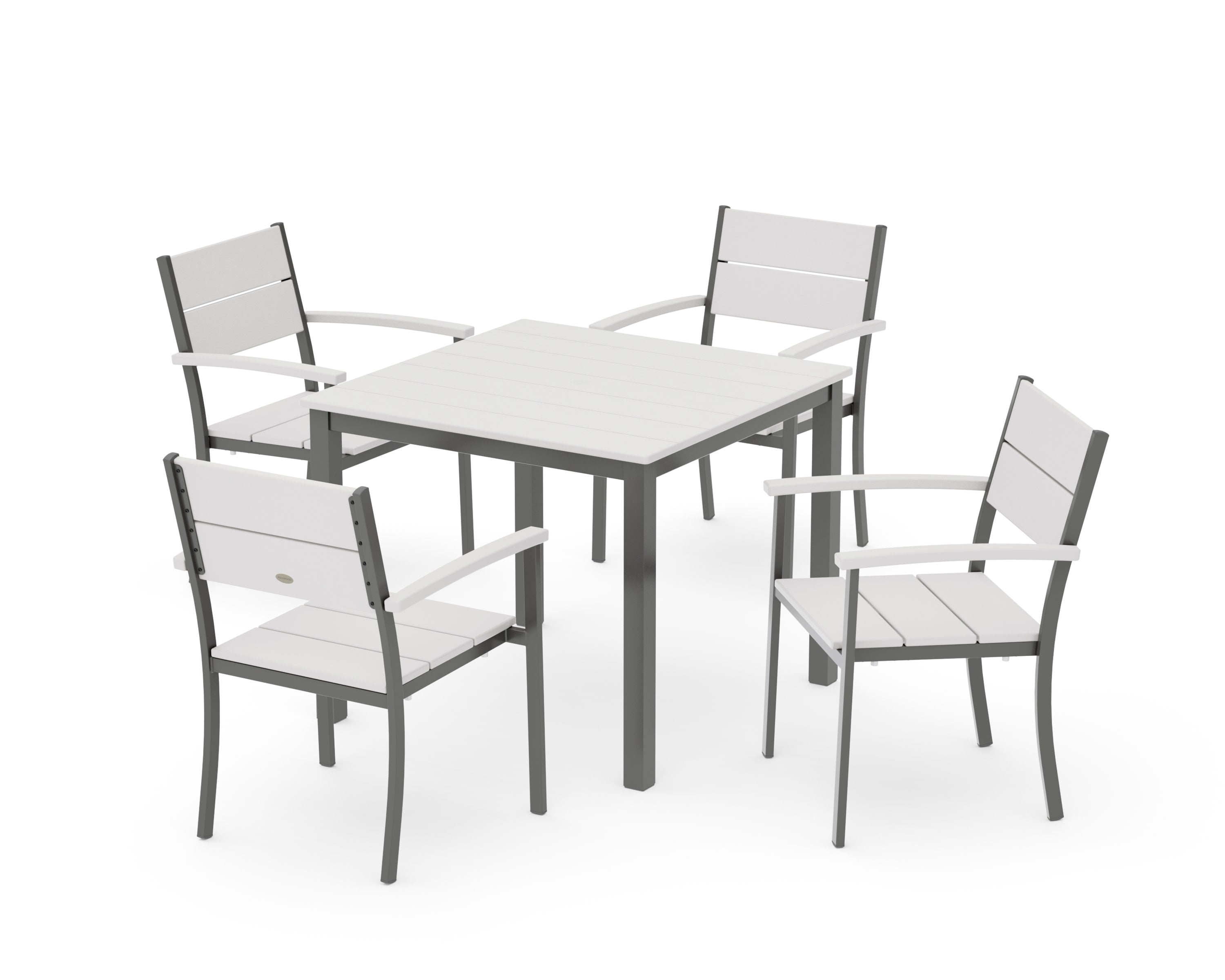 Main Street 5-Piece Dining Set in Charcoal / Vintage White
