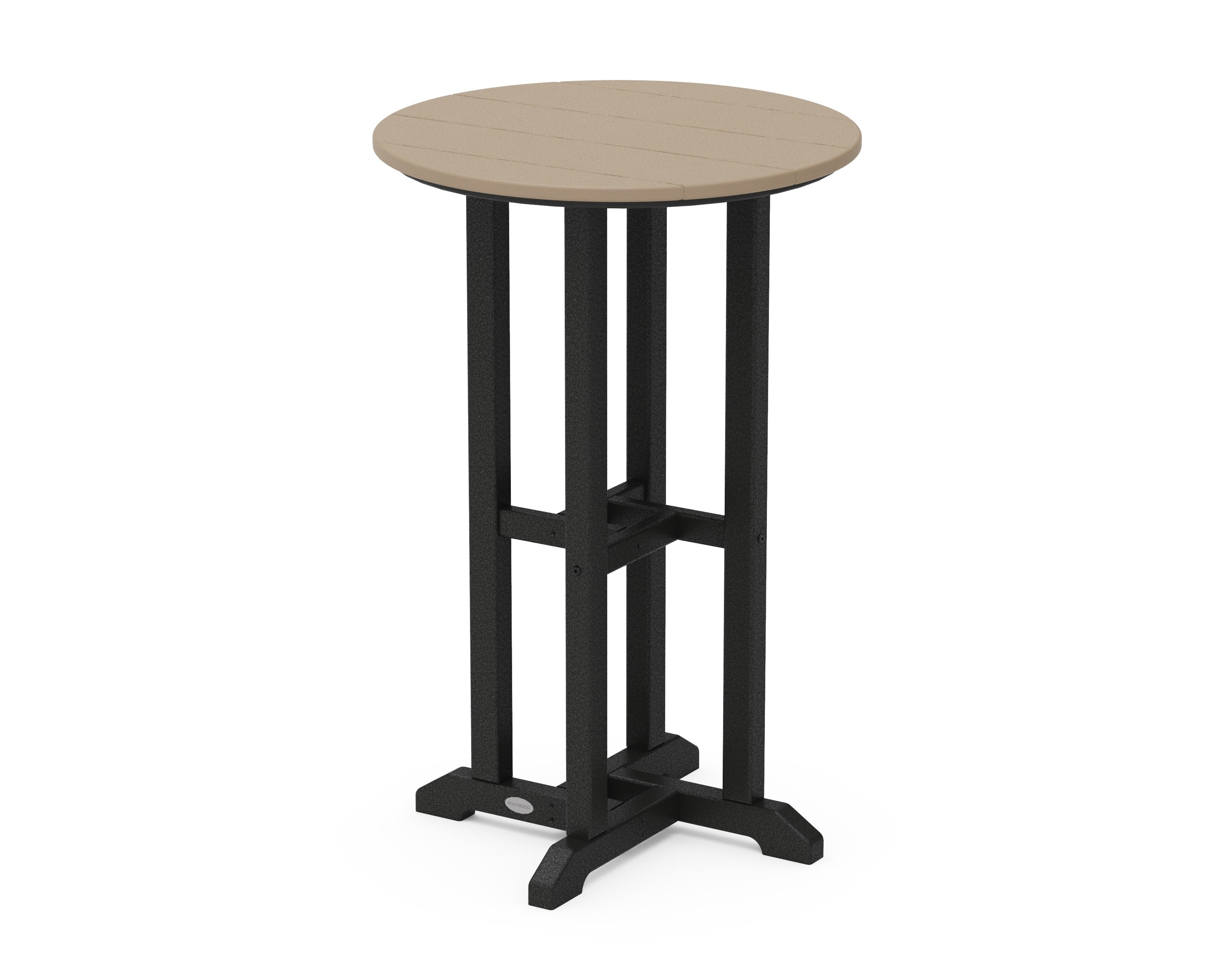 Contempo 24" Round Counter Table in Black / Vintage Sahara