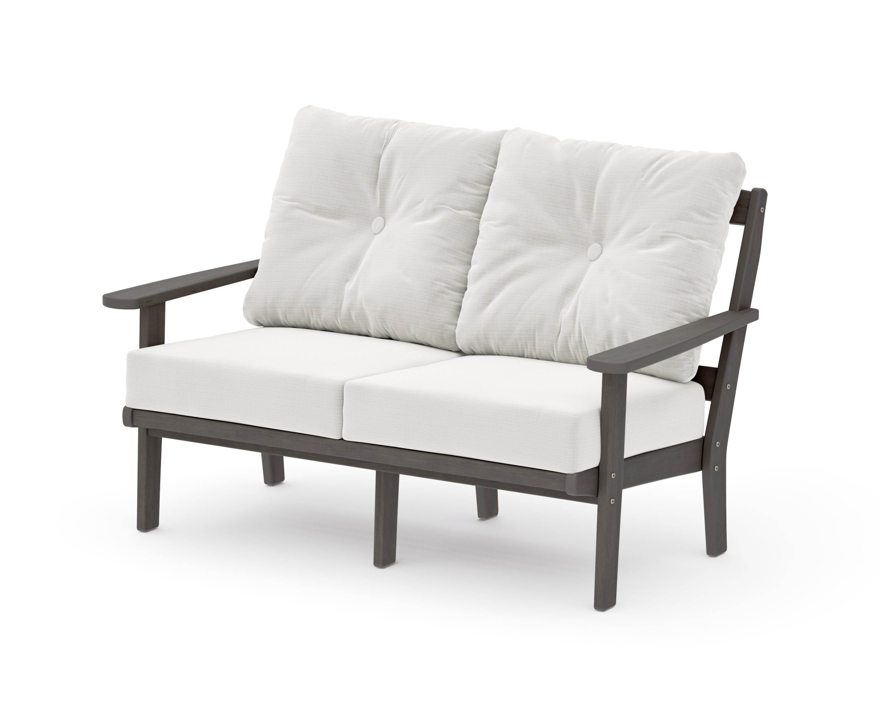 Mission Deep SeatingLoveseat in Driftwood / Natural Linen