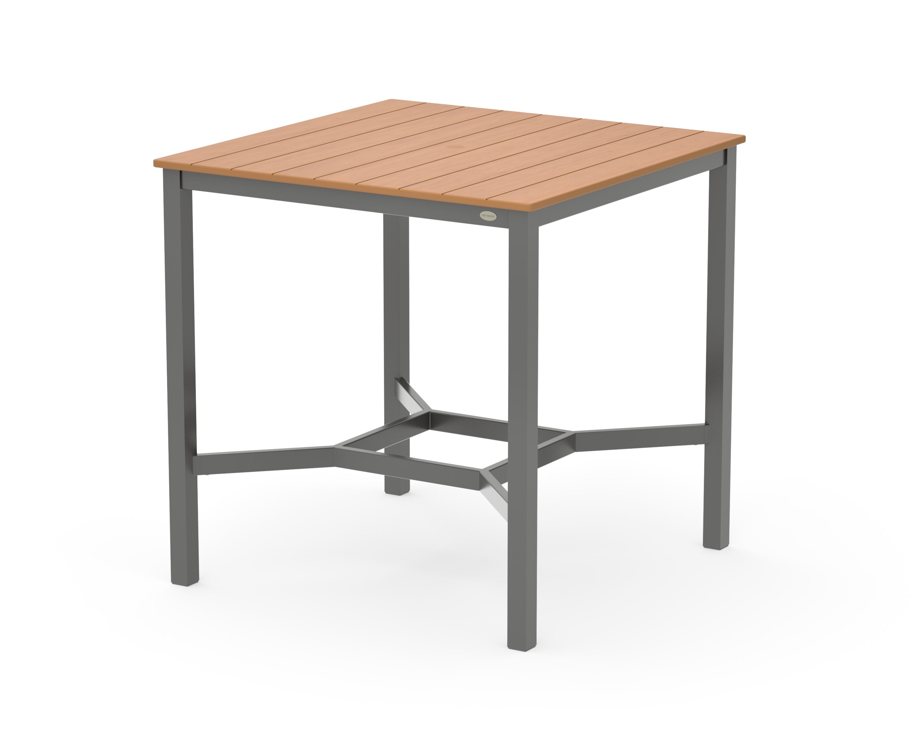 Main Street 42 x 42 Bar Table in Charcoal / Natural