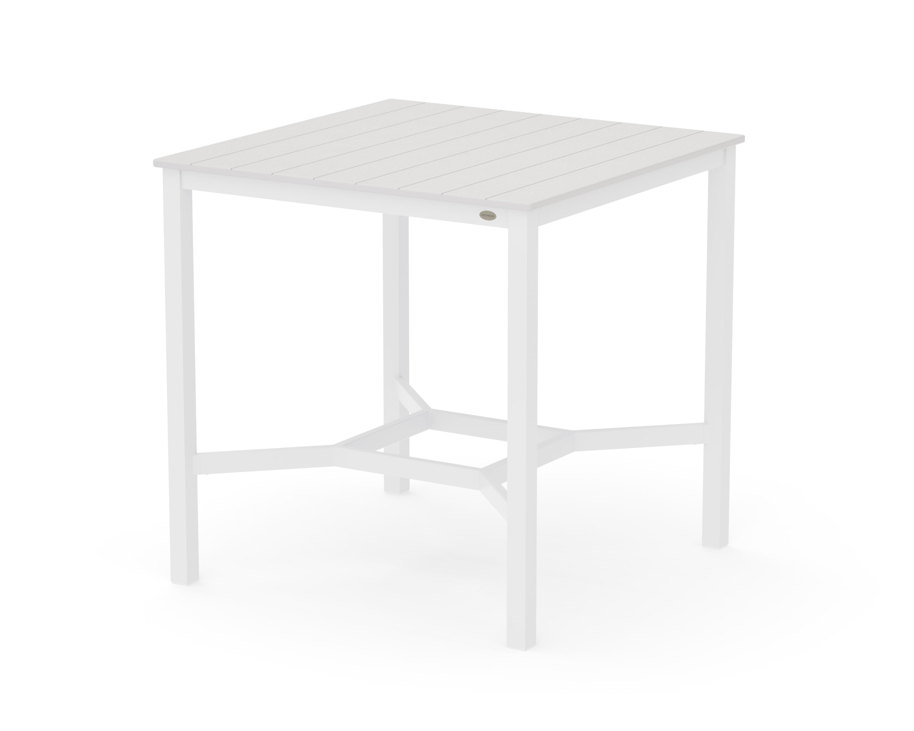Main Street 42 x 42 Bar Table in White / Vintage White
