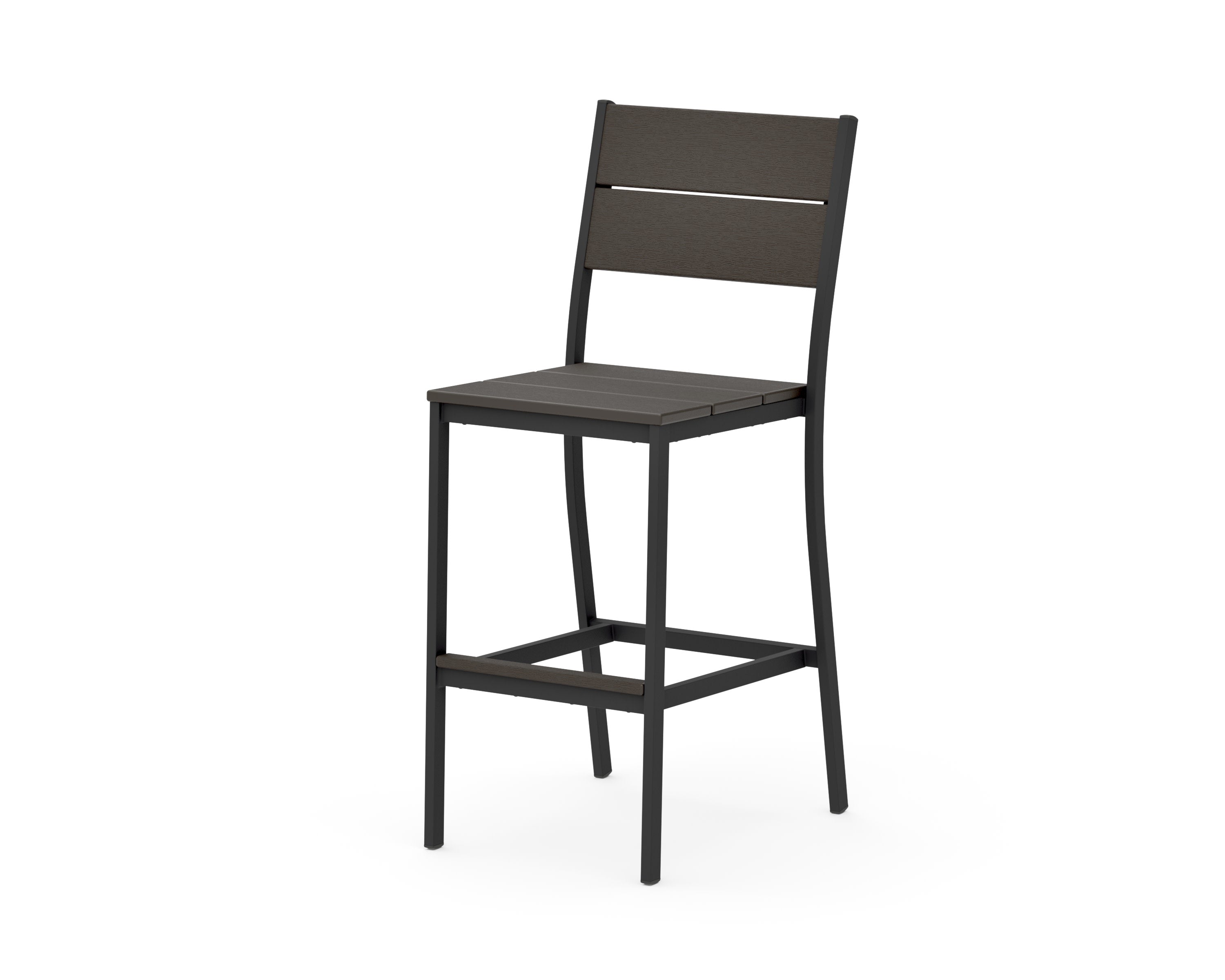 Main Street Bar Side Chair in Black / Vintage Coffee