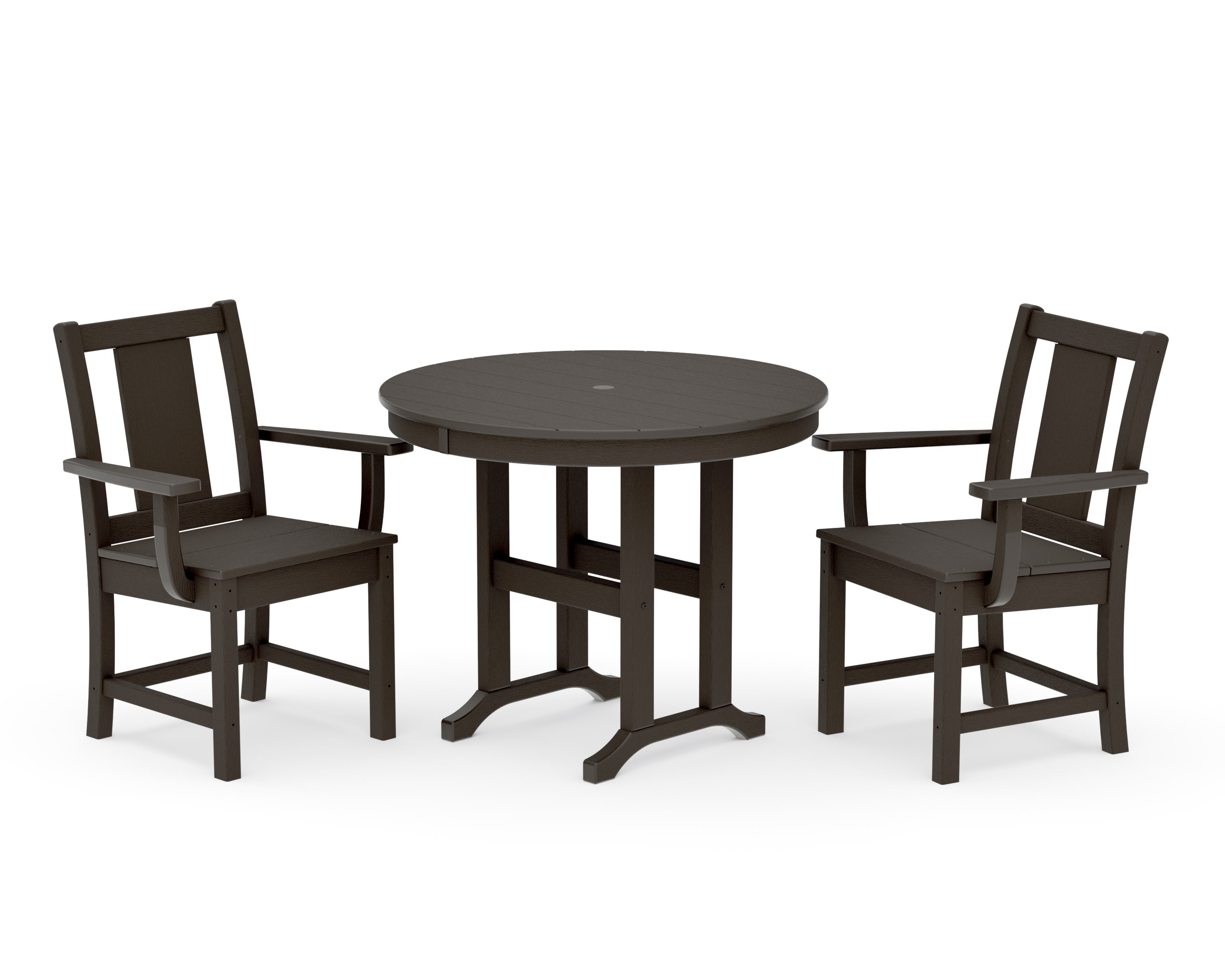 Prairie 3-Piece Farmhouse Dining Set in Vintage Coffee