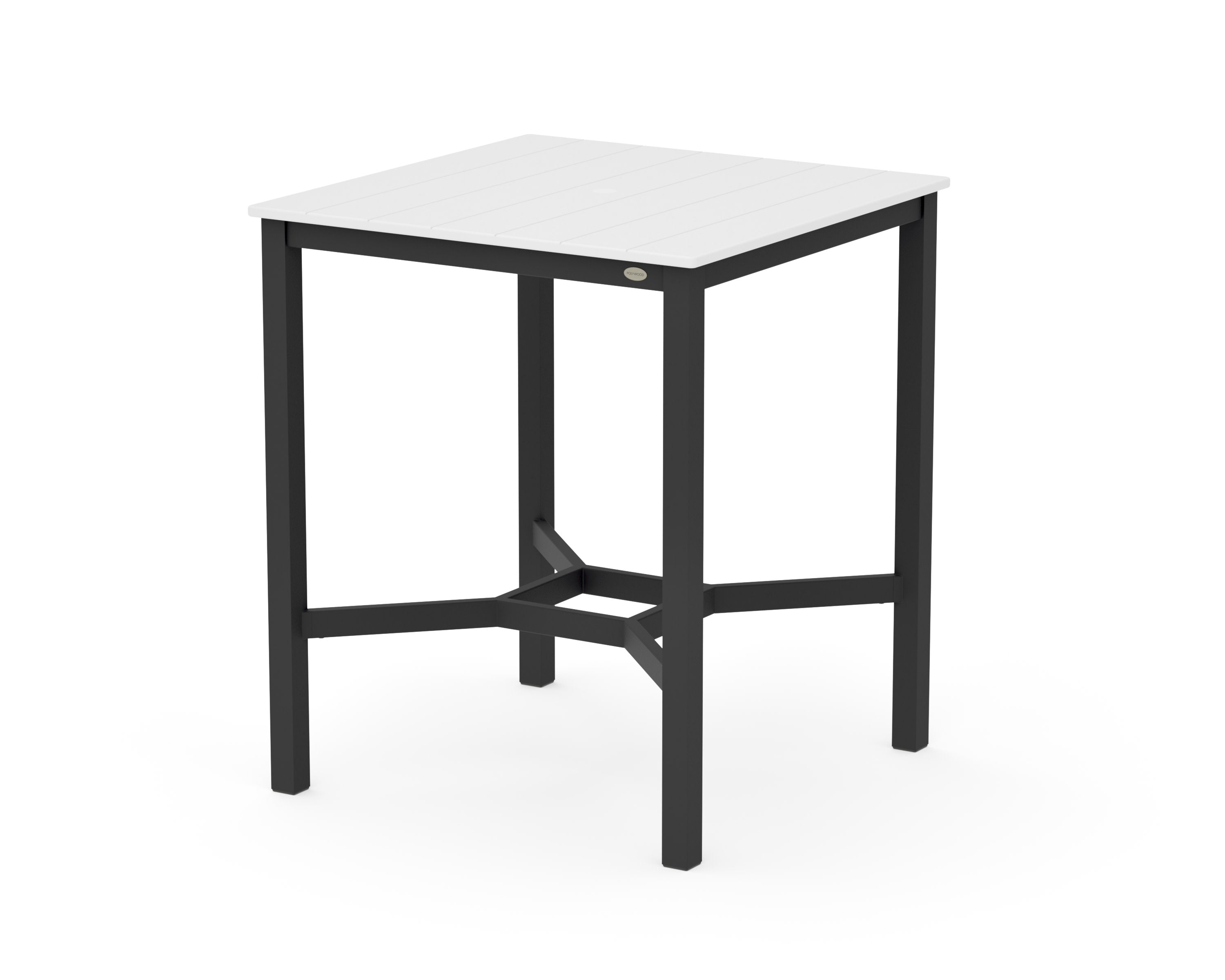 Main Street 36 x 36 Bar Table in Black / White