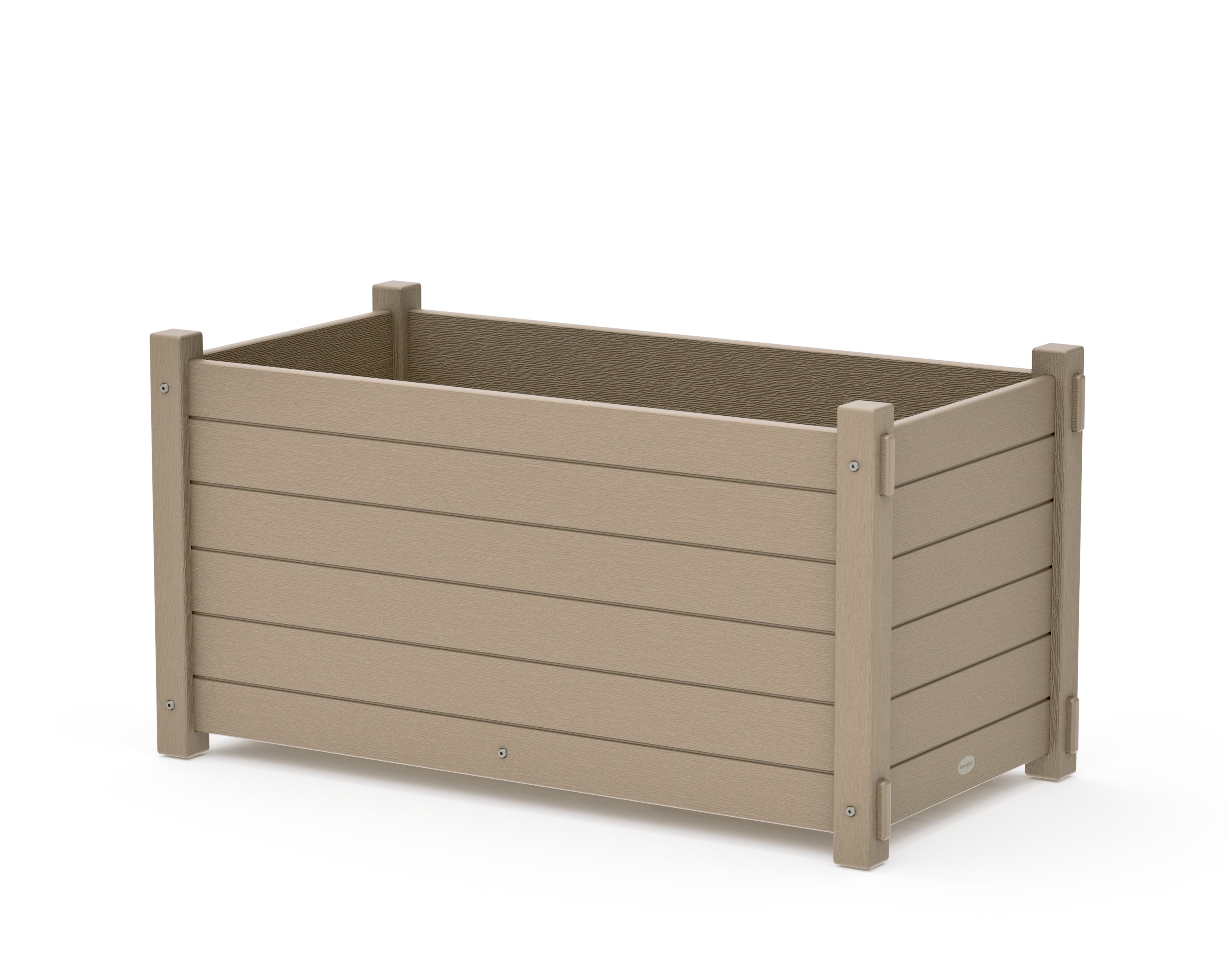 Nautical Large Rectangle Double Planter Box in Vintage Sahara