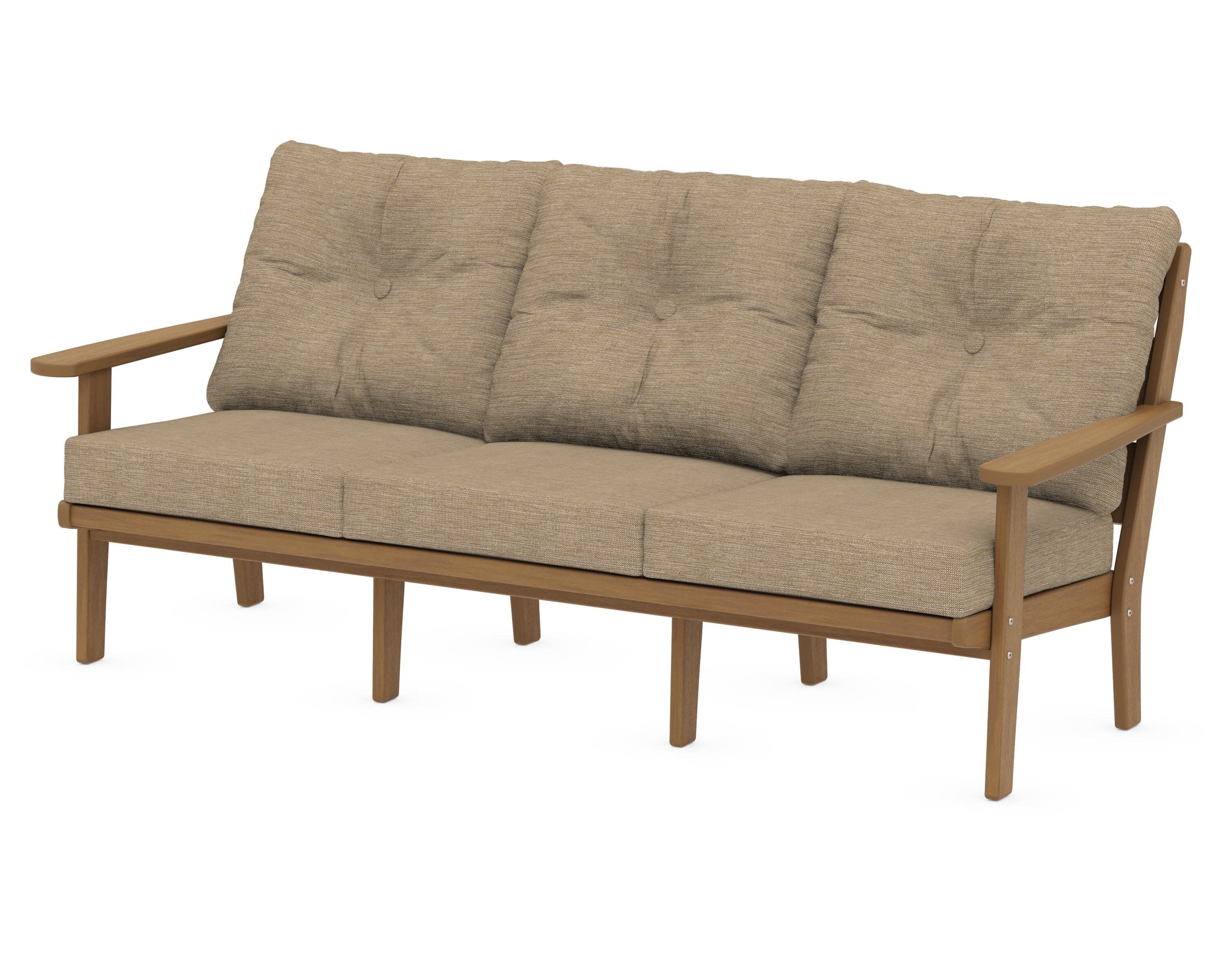 Lakeside Deep Seating Sofa in Natural / Charmer Desert