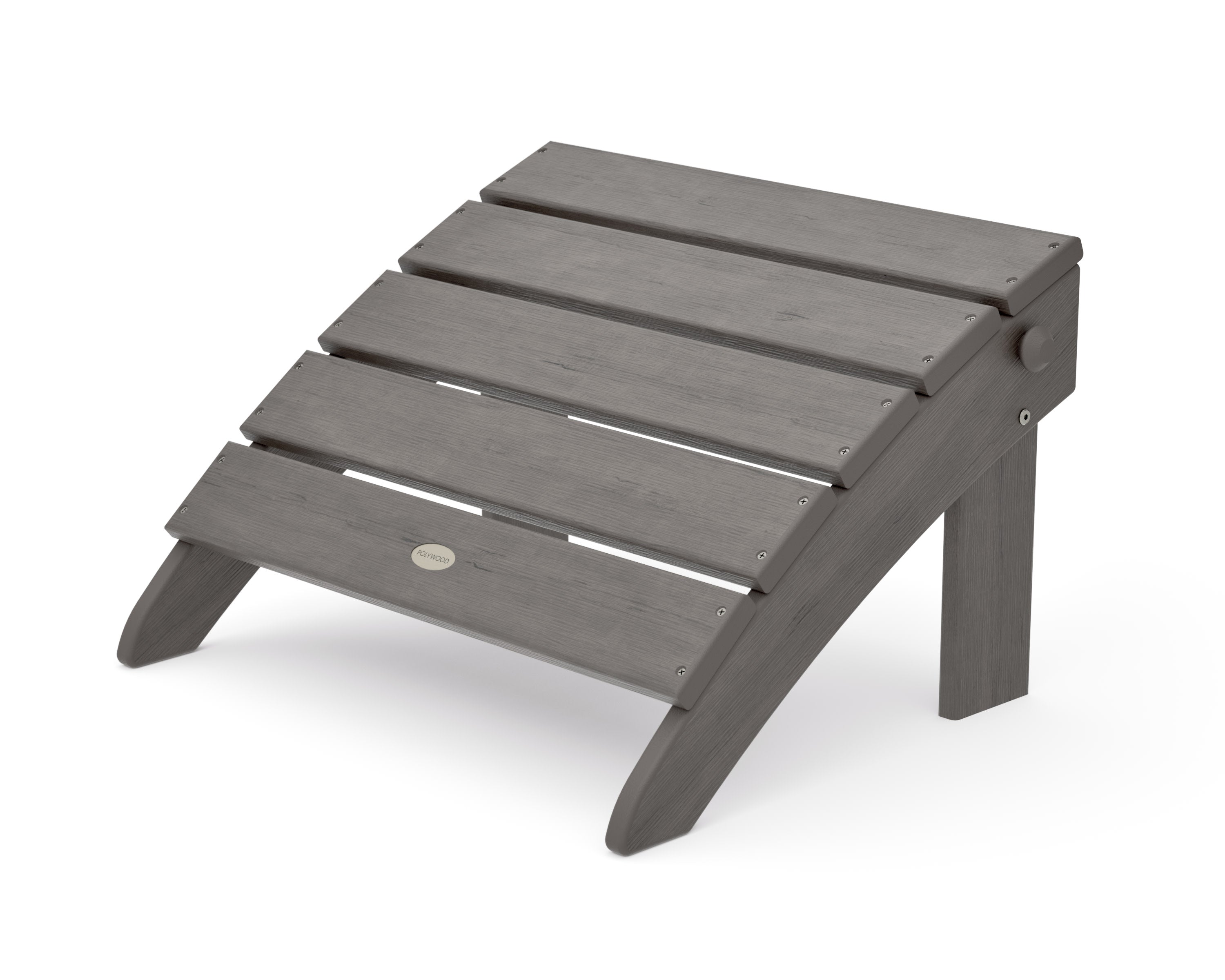 Classic Oversized Adirondack Folding Ottoman in Driftwood