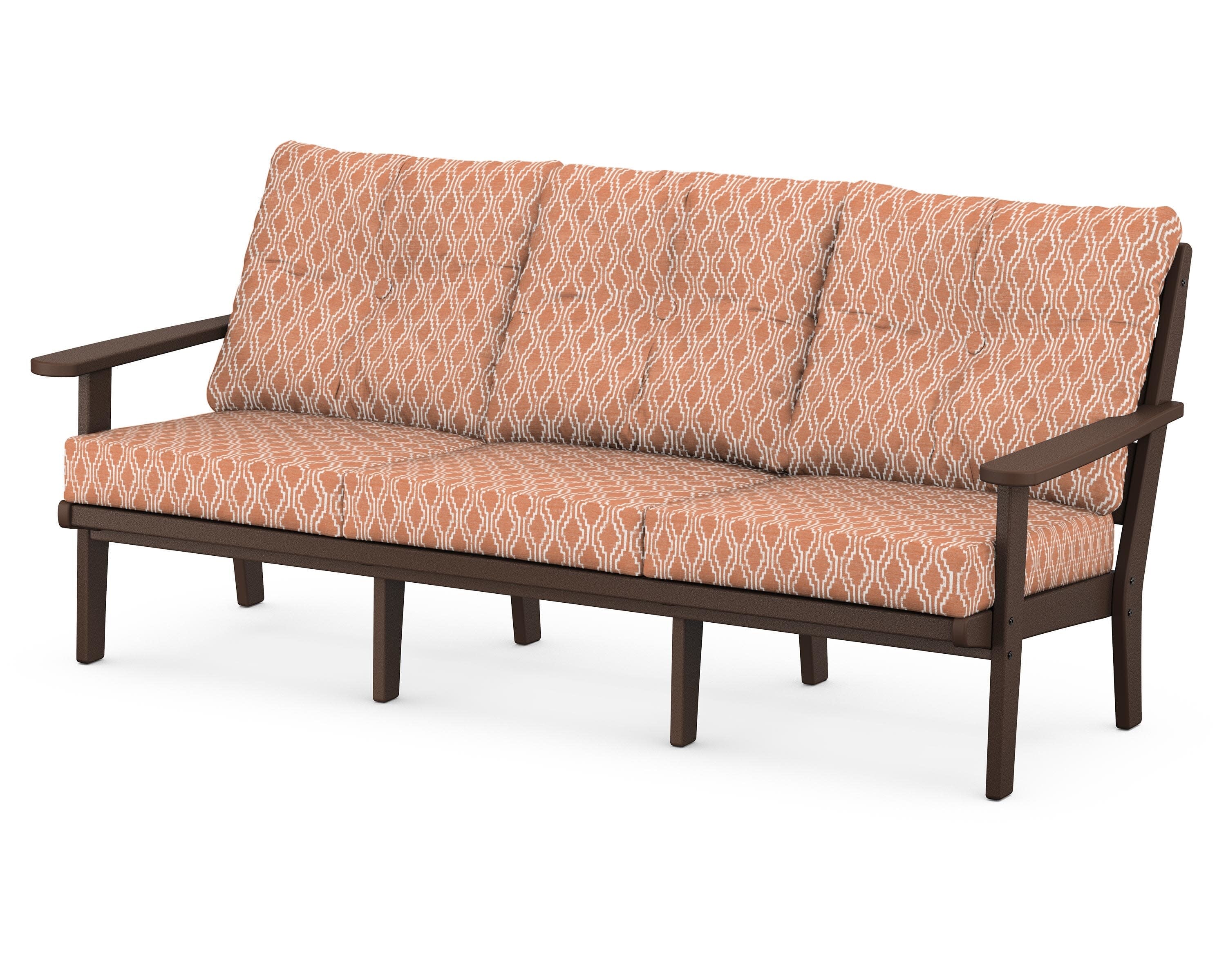 Lakeside Deep Seating Sofa in Mahogany / Solve Clay