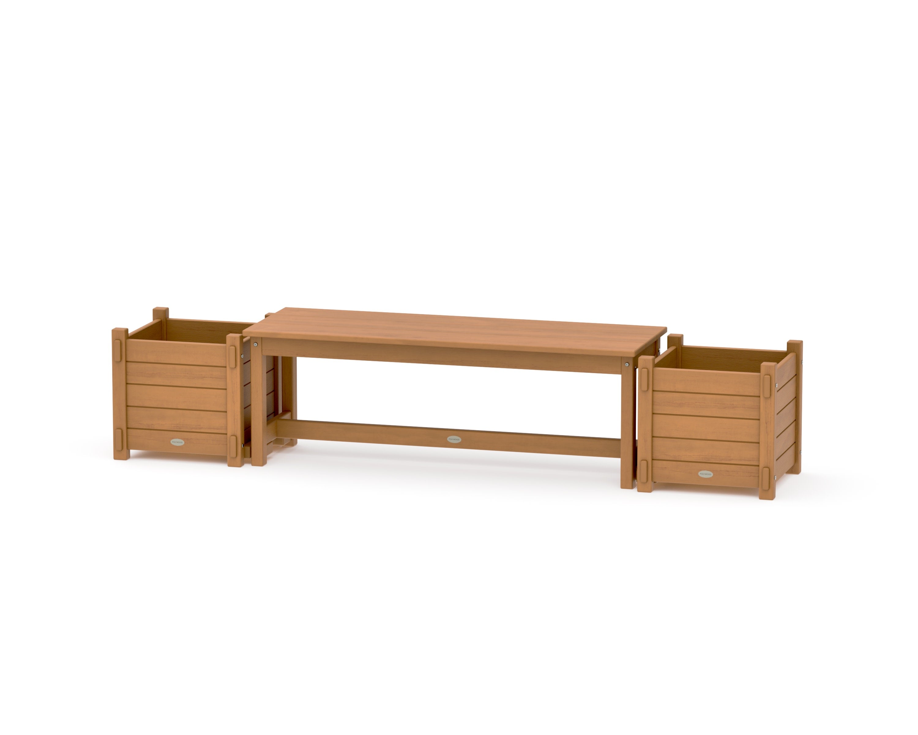 48" Nautical Straight Planter Bench Set in Natural