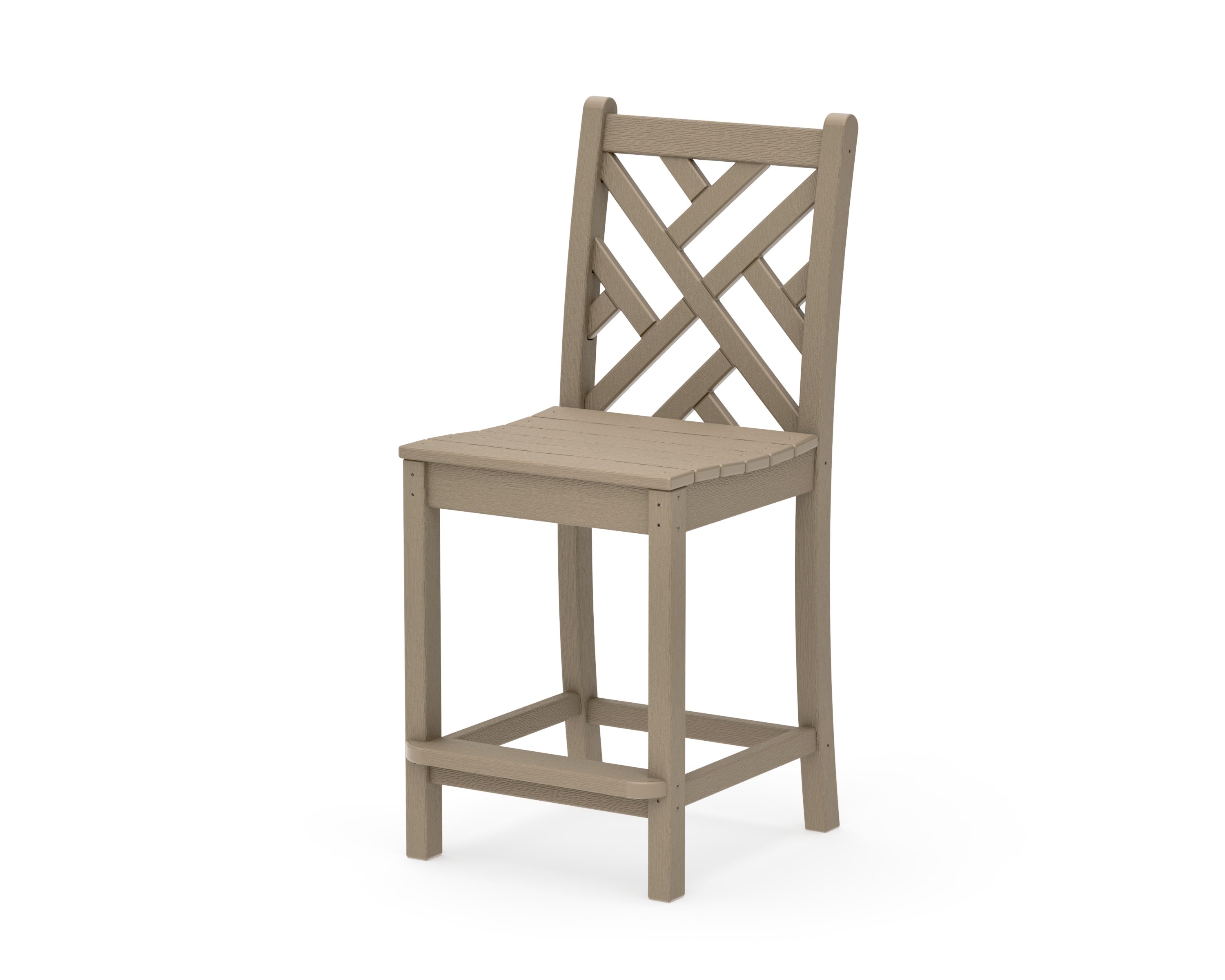 Chippendale Counter Side Chair in Vintage Sahara